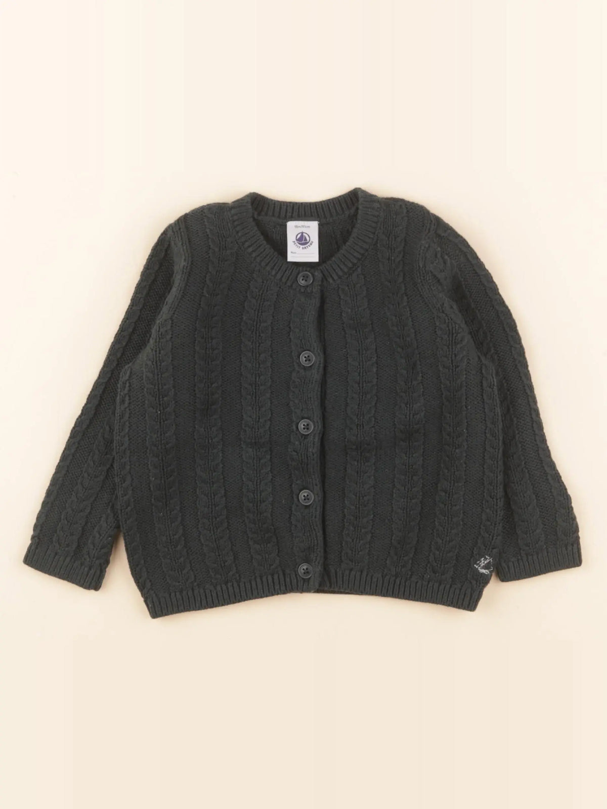 Petit Bateau - gilet bleu - 18 mois