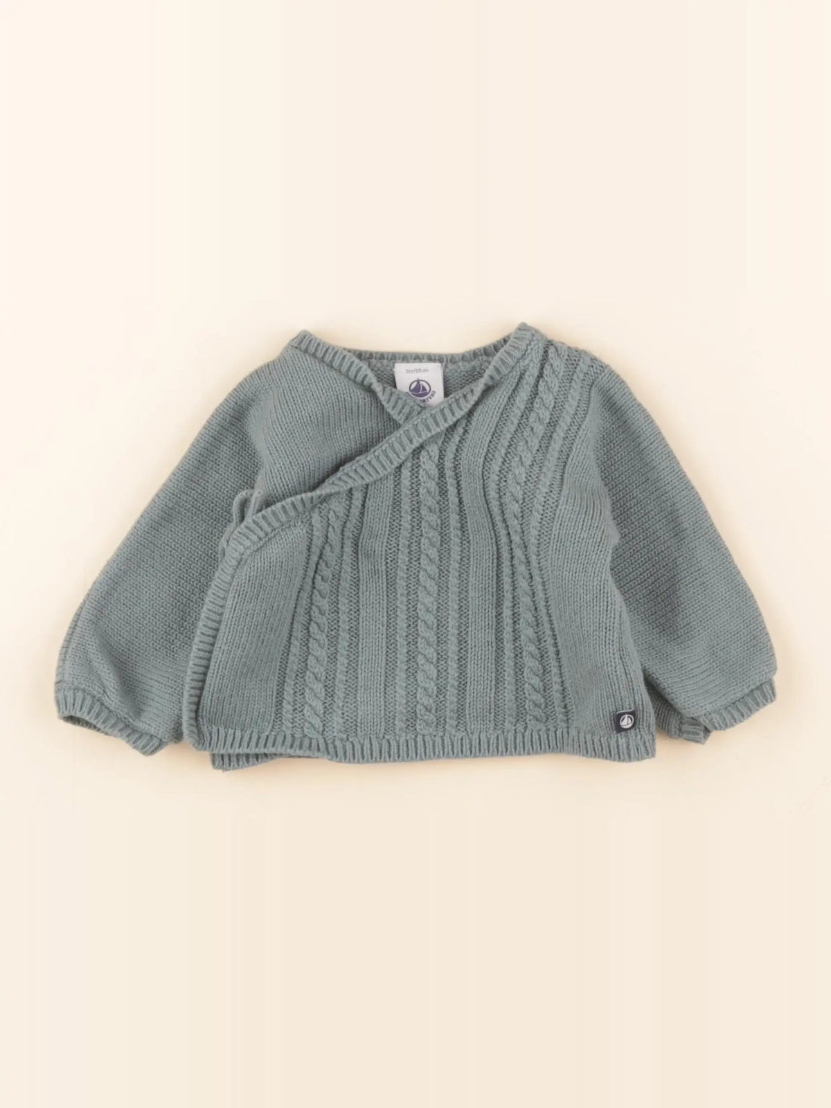 Petit Bateau - gilet bleu - 3 mois
