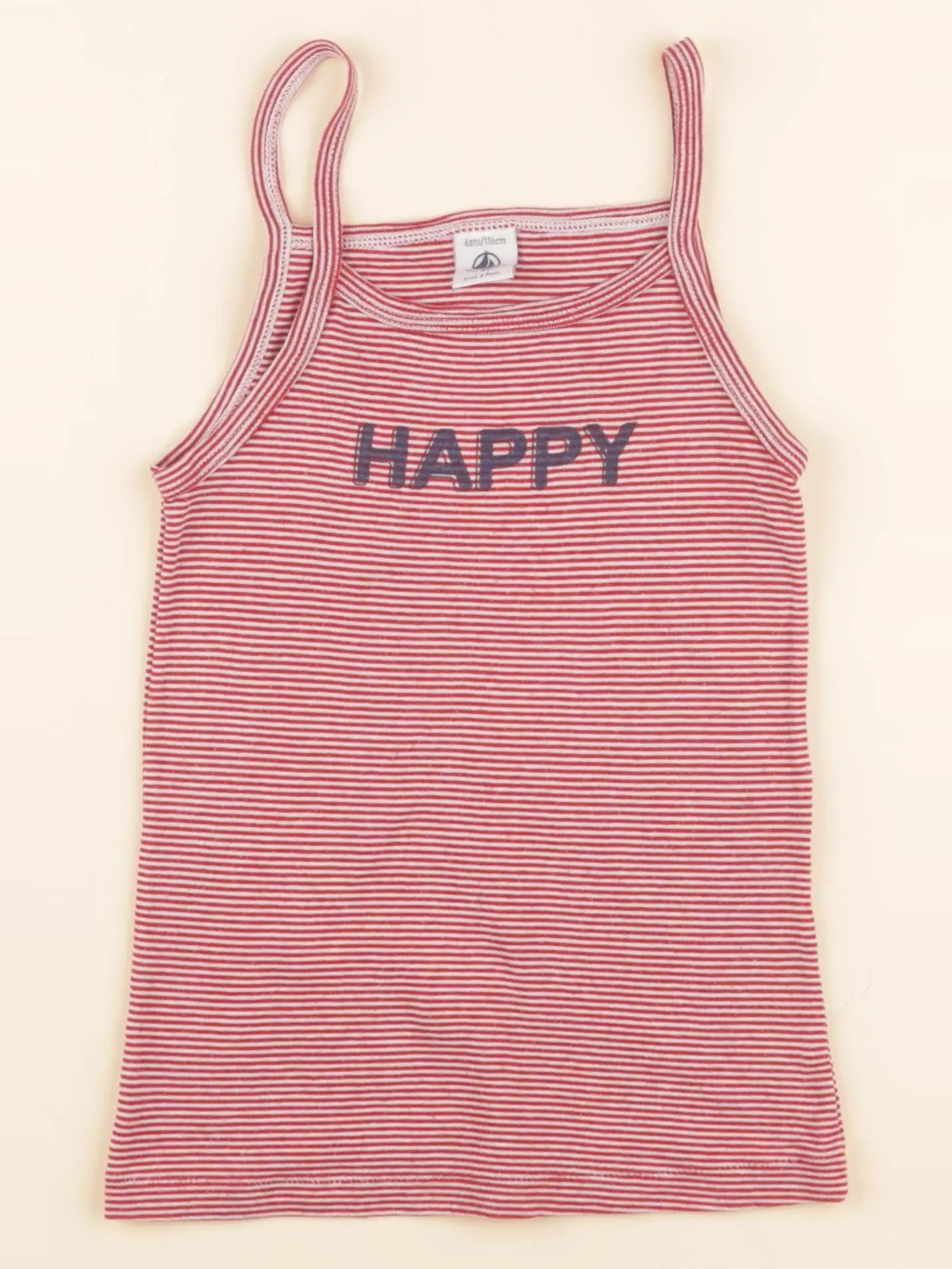 Petit Bateau - maillot de corps rouge - 6 ans