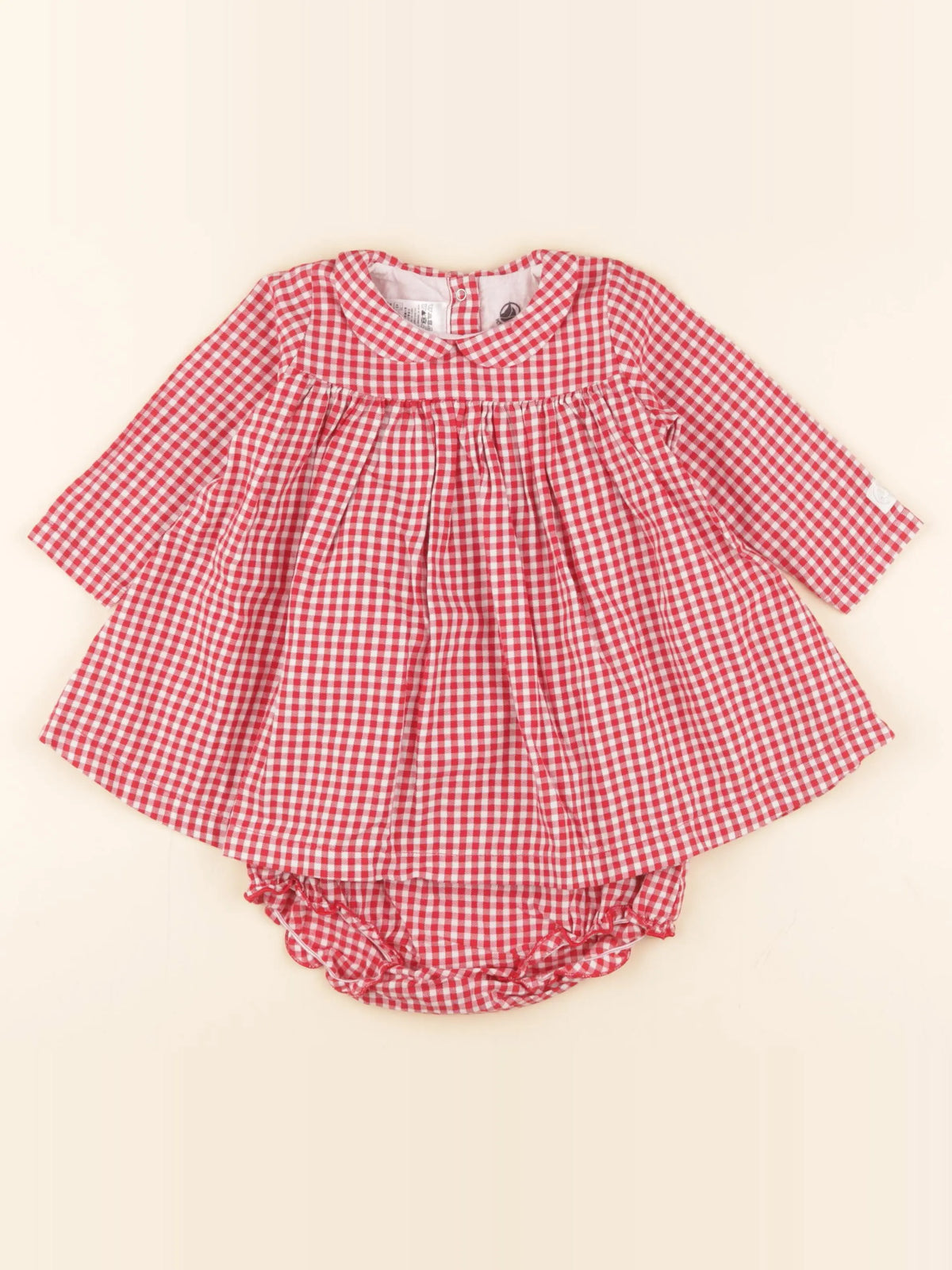 Petit Bateau - robe rouge - 12 mois