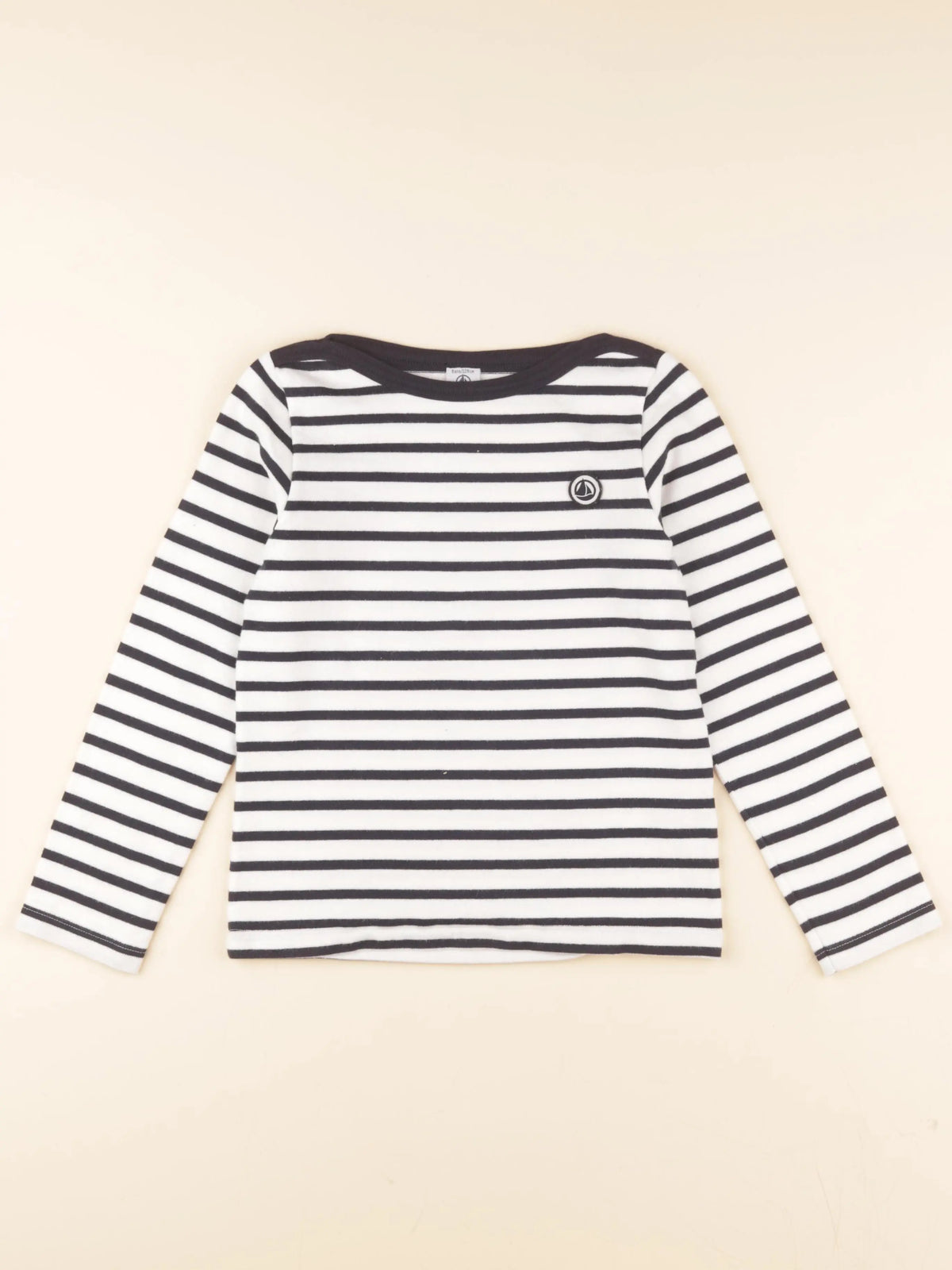 Pull blanc, bleu