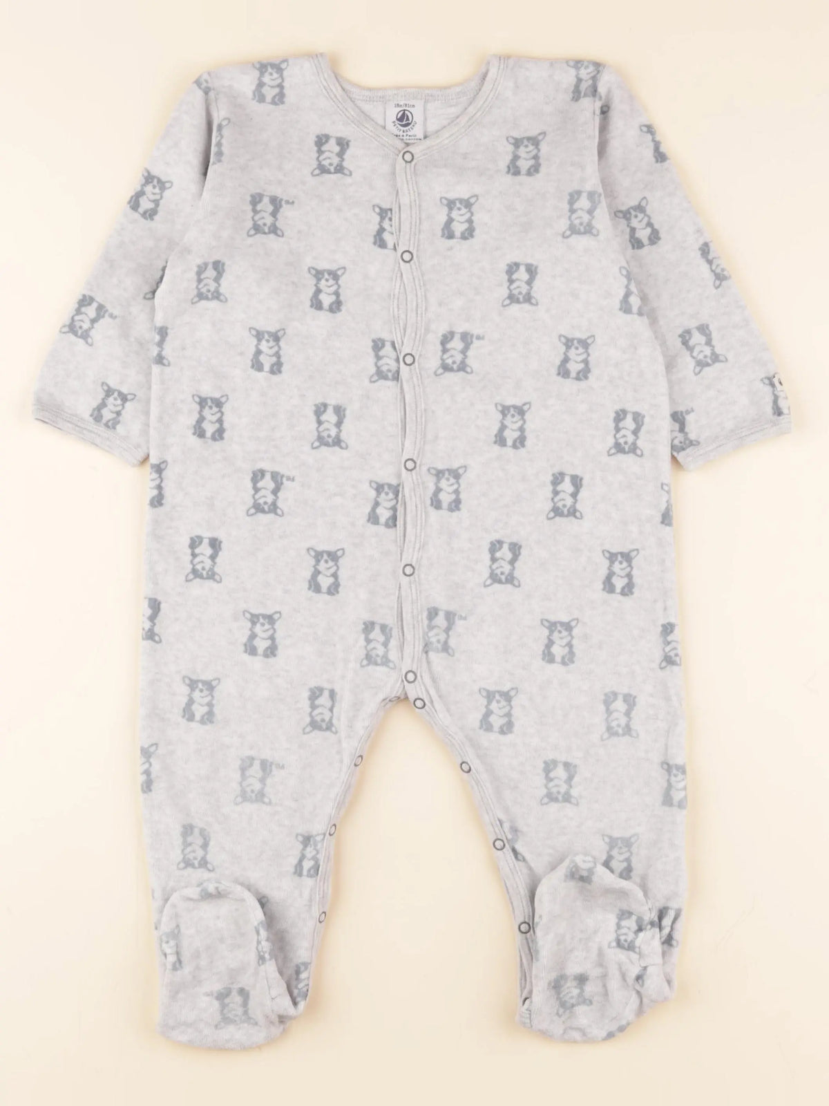 Pyjama velours gris