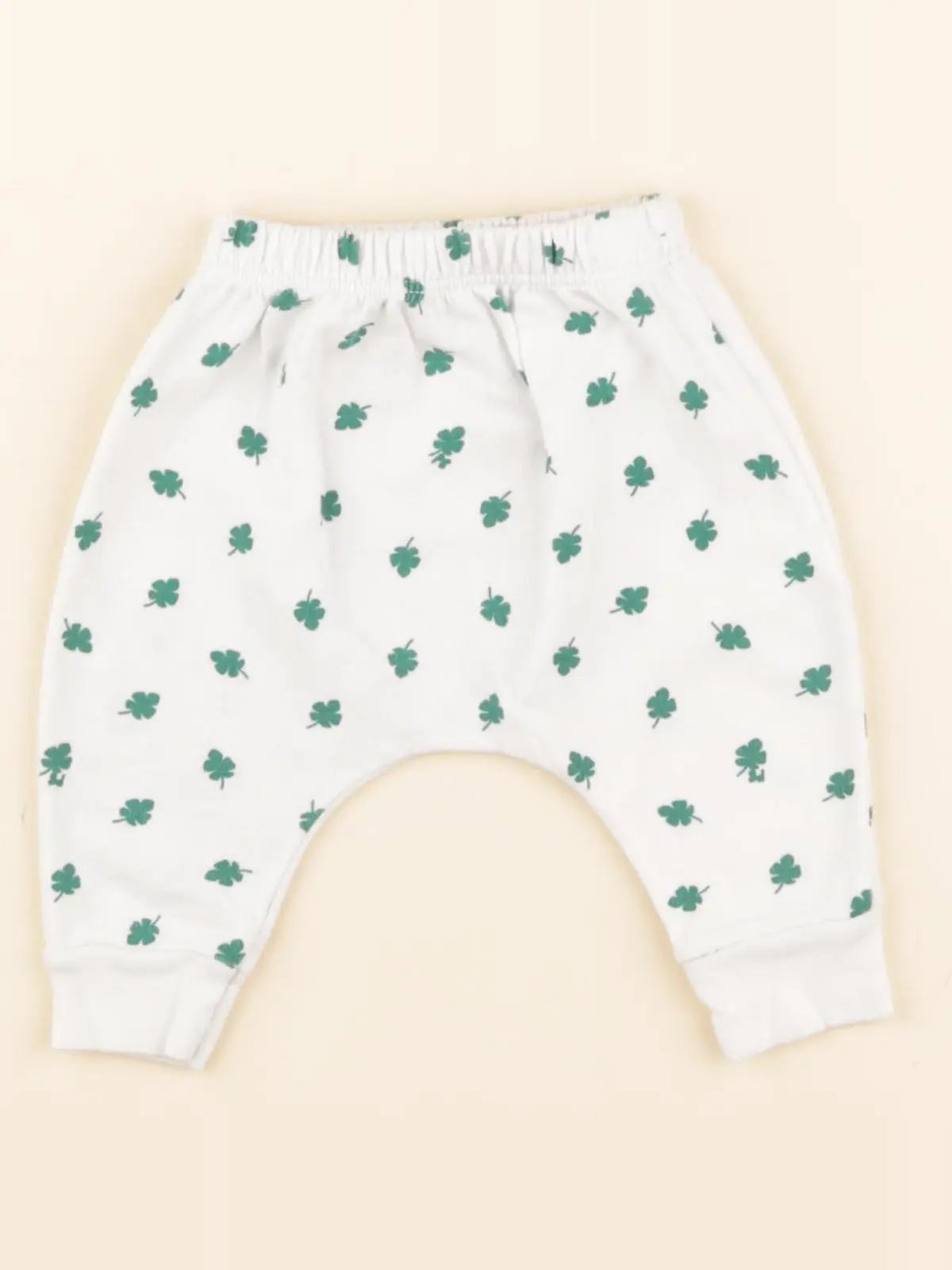 Sarouel blanc, vert