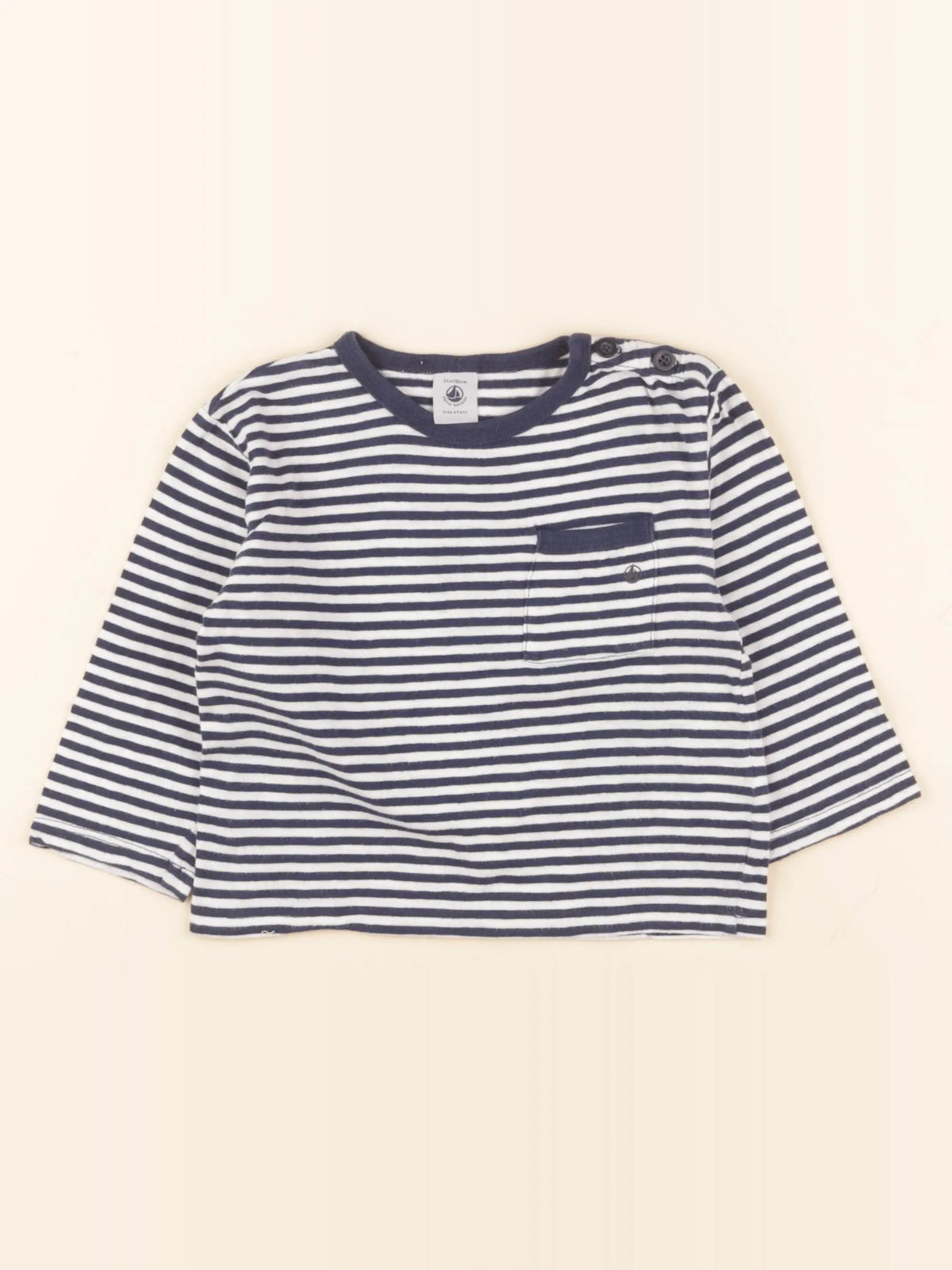 Tee-shirt bleu, blanc