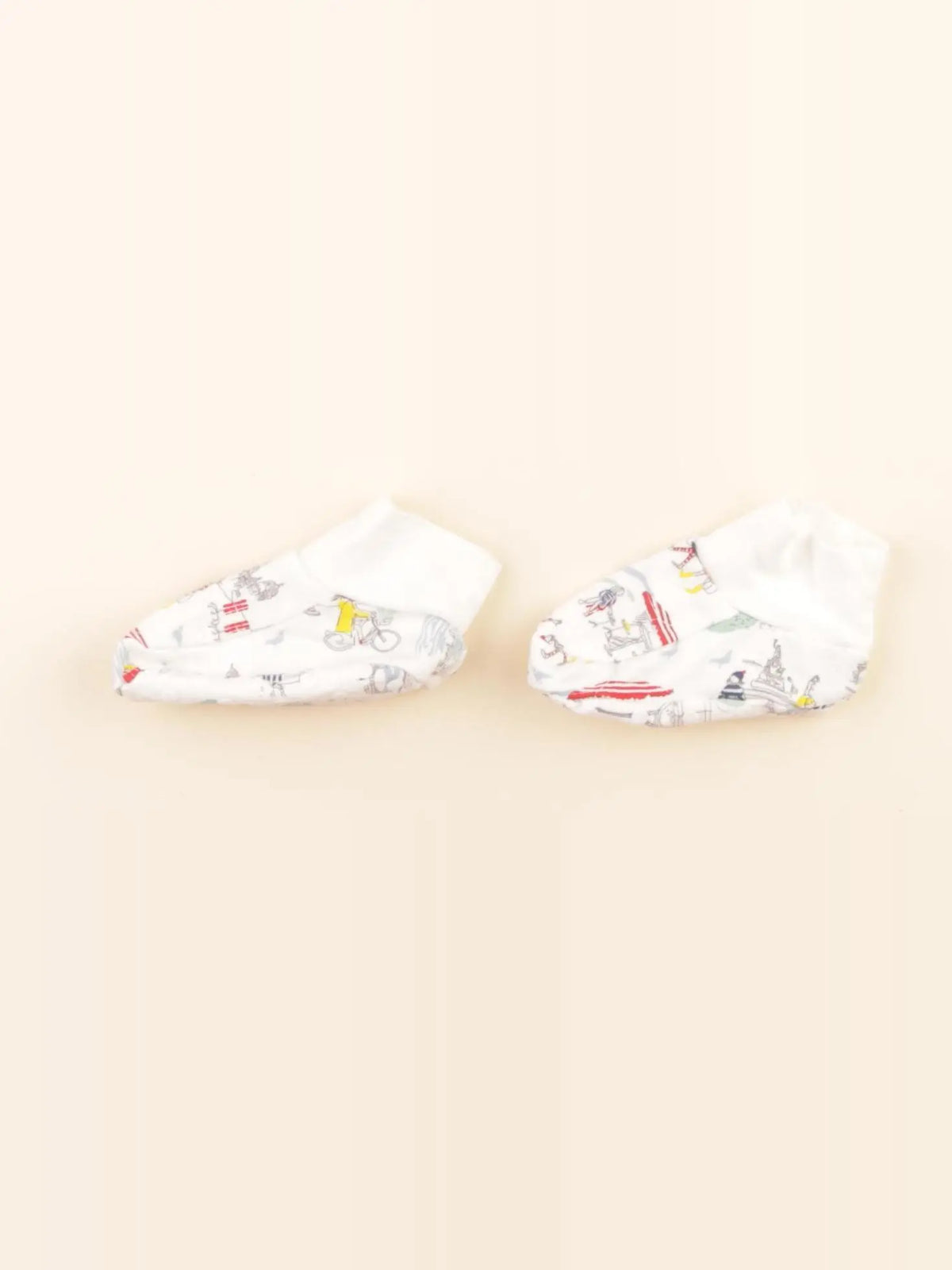Chaussons blanc, multicolore