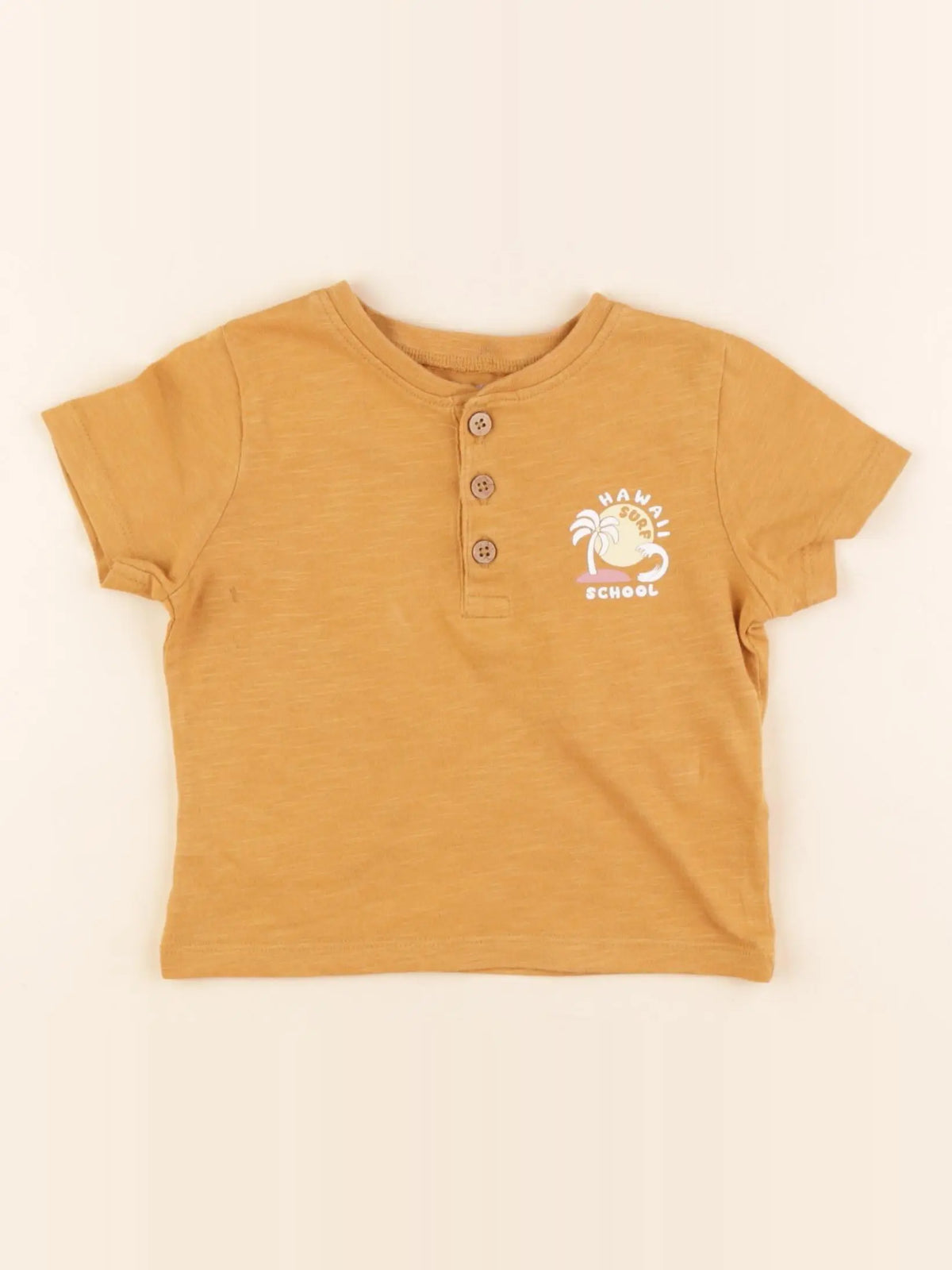 Vertbaudet - tee-shirt jaune - 12 mois