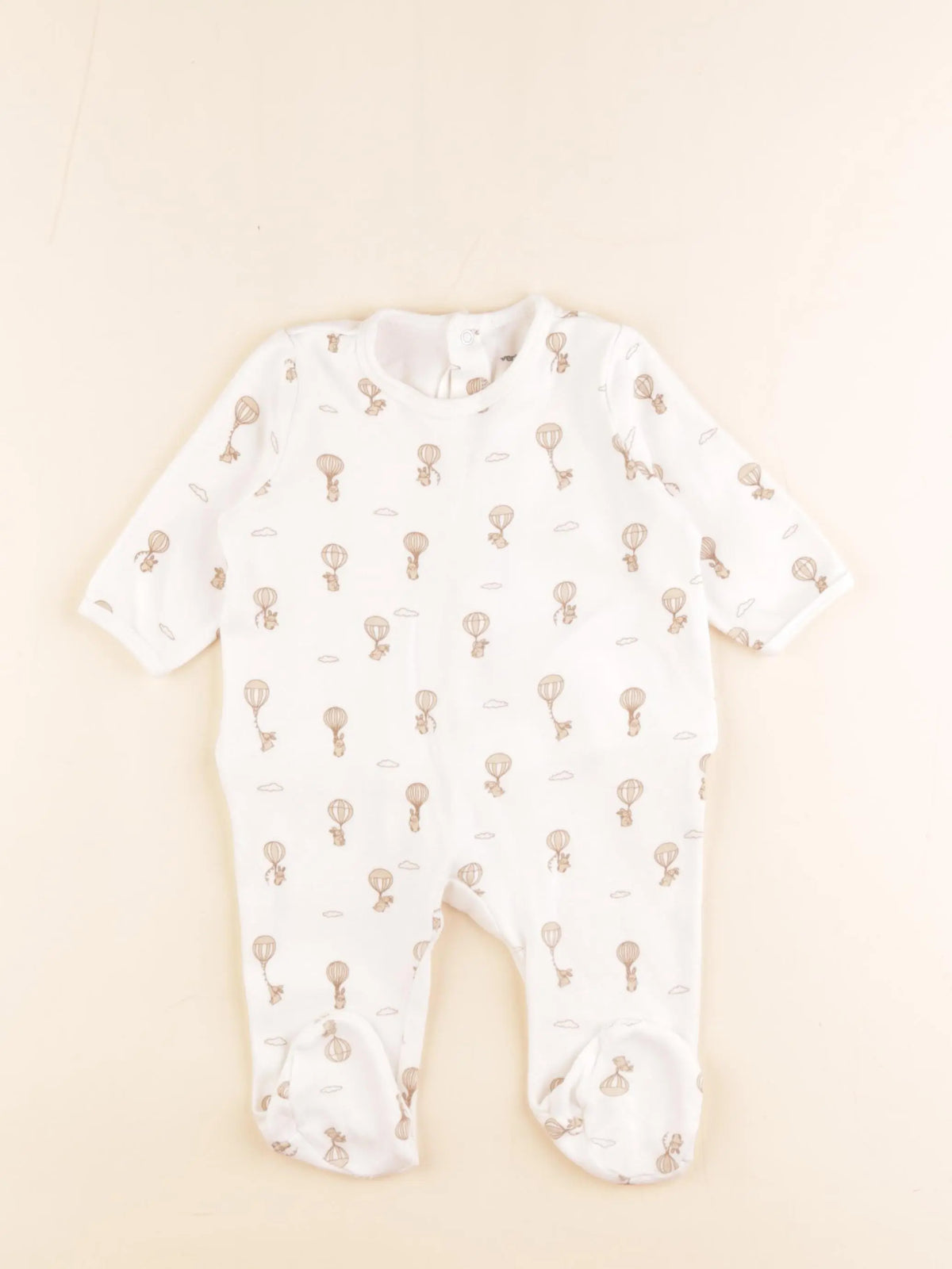 Vertbaudet - pyjama coton marron - 6 mois