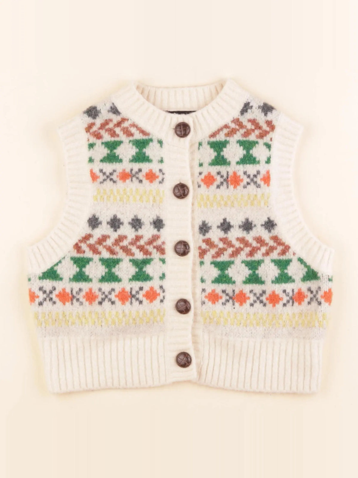 Monoprix - gilet multicolore - 5 ans