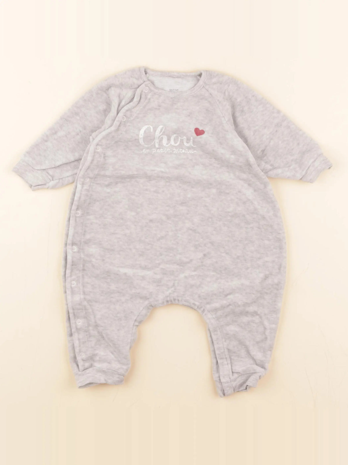 Pyjama velours gris