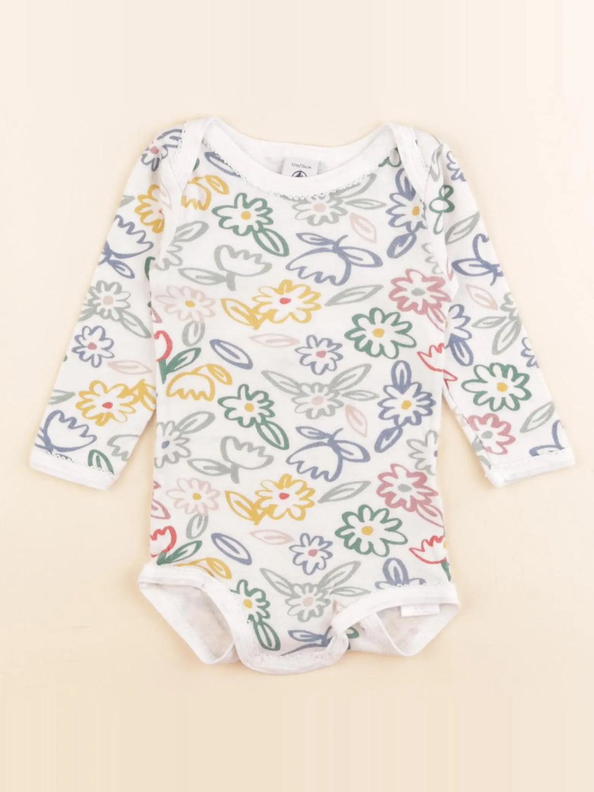 Petit Bateau - body multicolore, blanc - 12 mois
