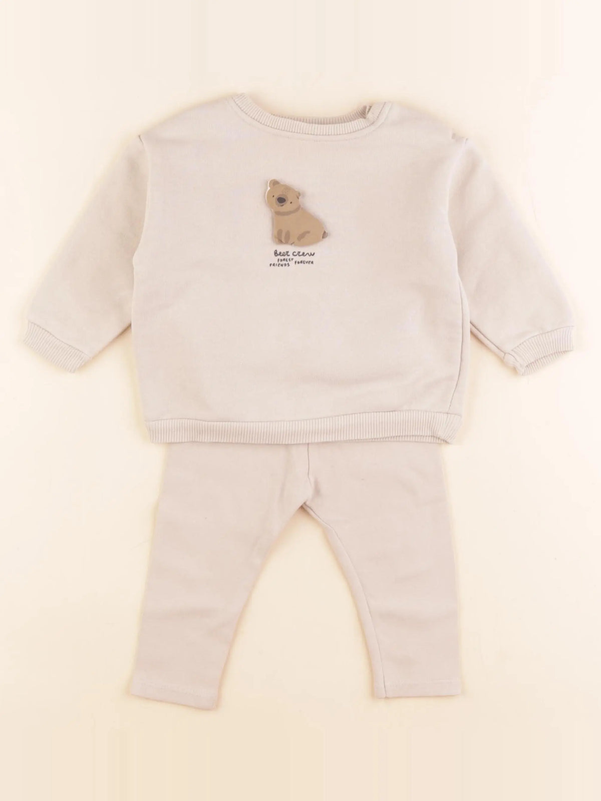 Zara - ensemble beige - 6/9 mois