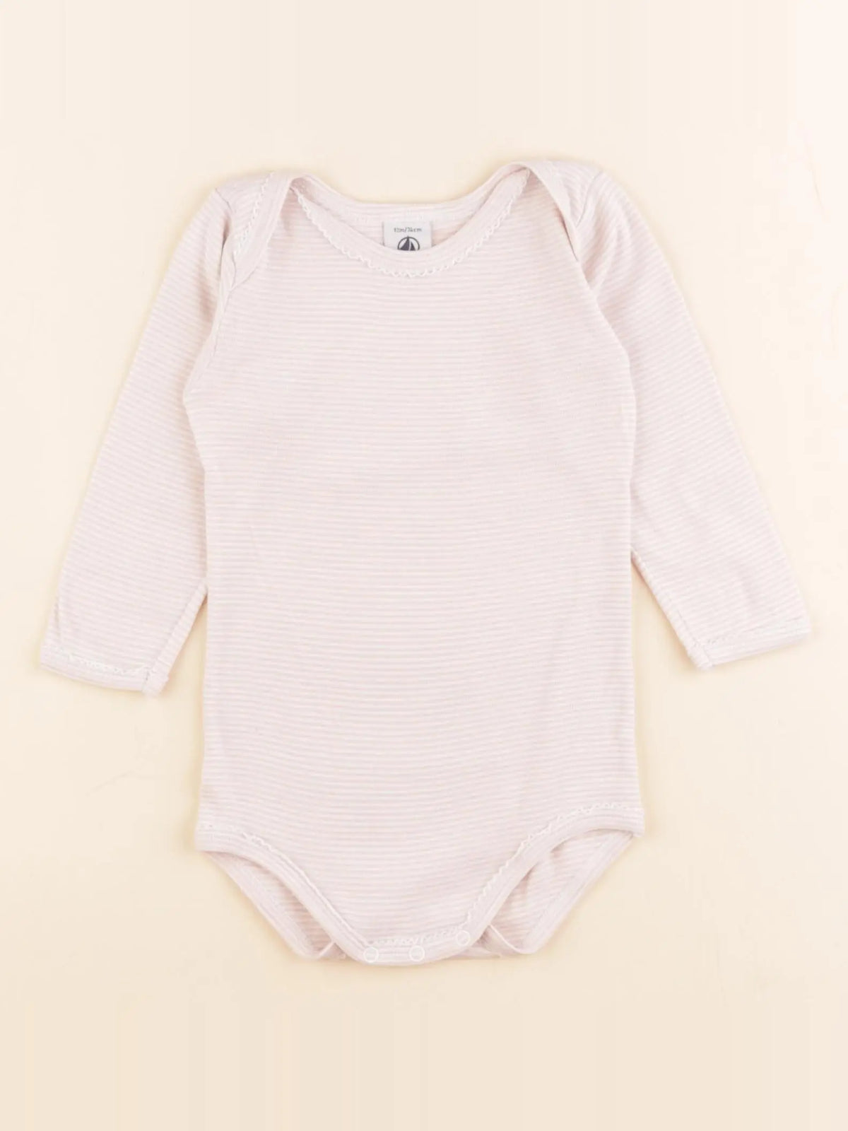 Petit Bateau - body rose - 12 mois