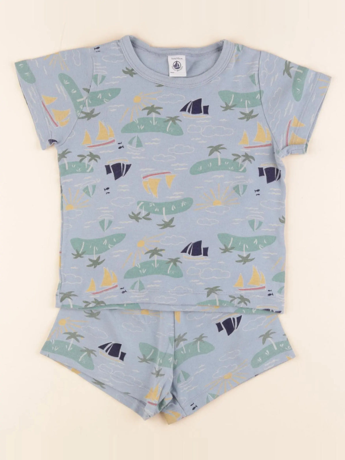 Petit Bateau - pyjama coton bleu - 3 ans