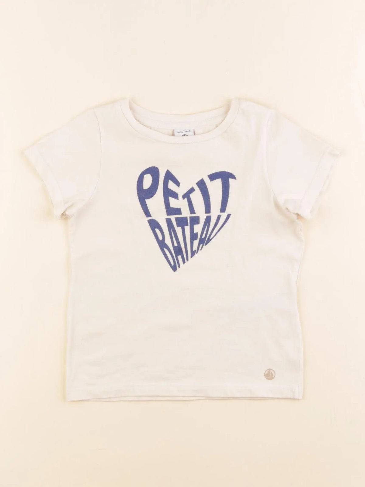 Petit Bateau - tee-shirt beige, bleu - 4 ans