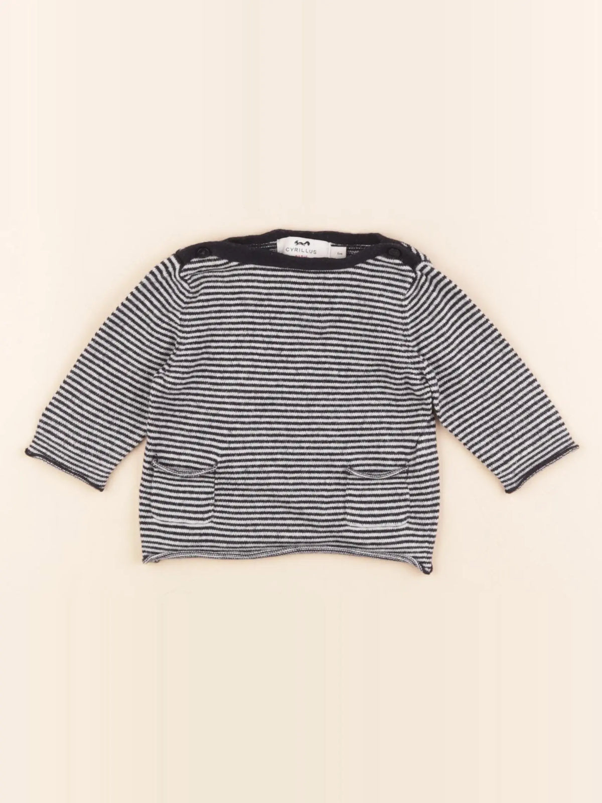Cyrillus - pull bleu - 1 mois