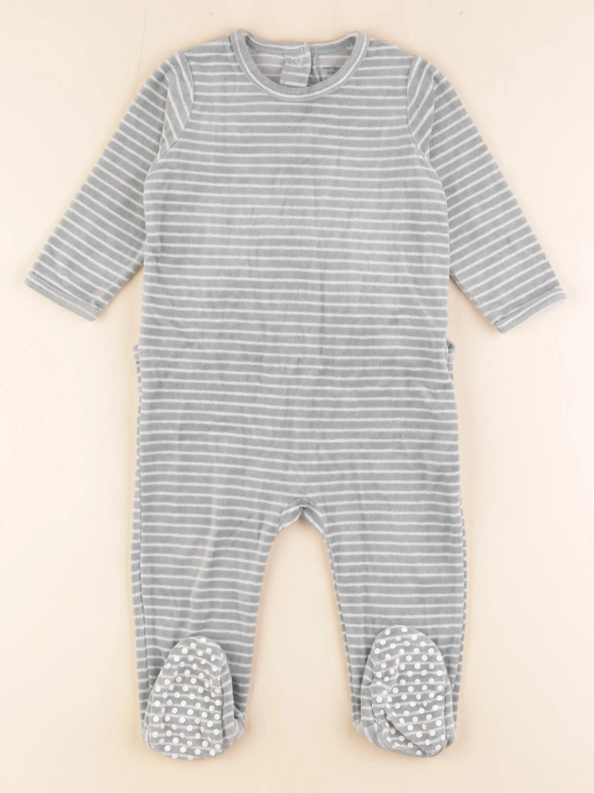 Vertbaudet - pyjama velours vert - 18 mois