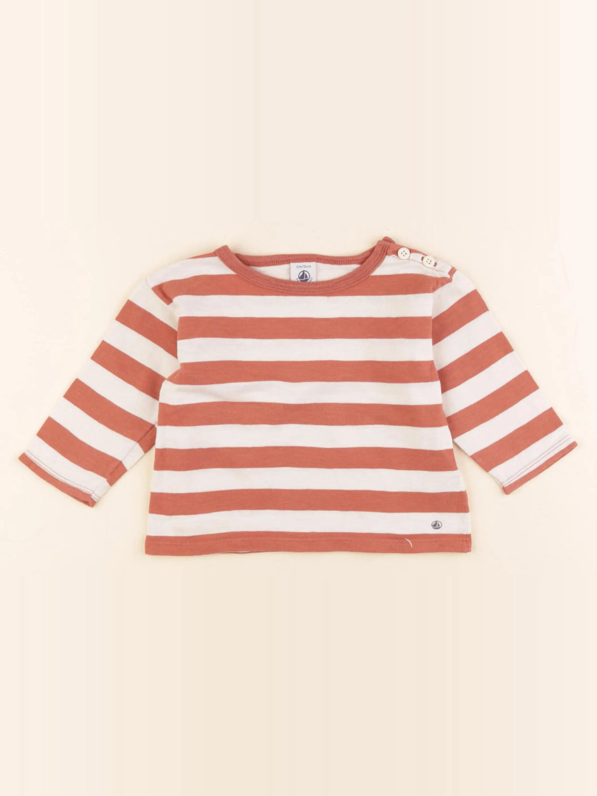 Petit Bateau - tee-shirt rose - 12 mois