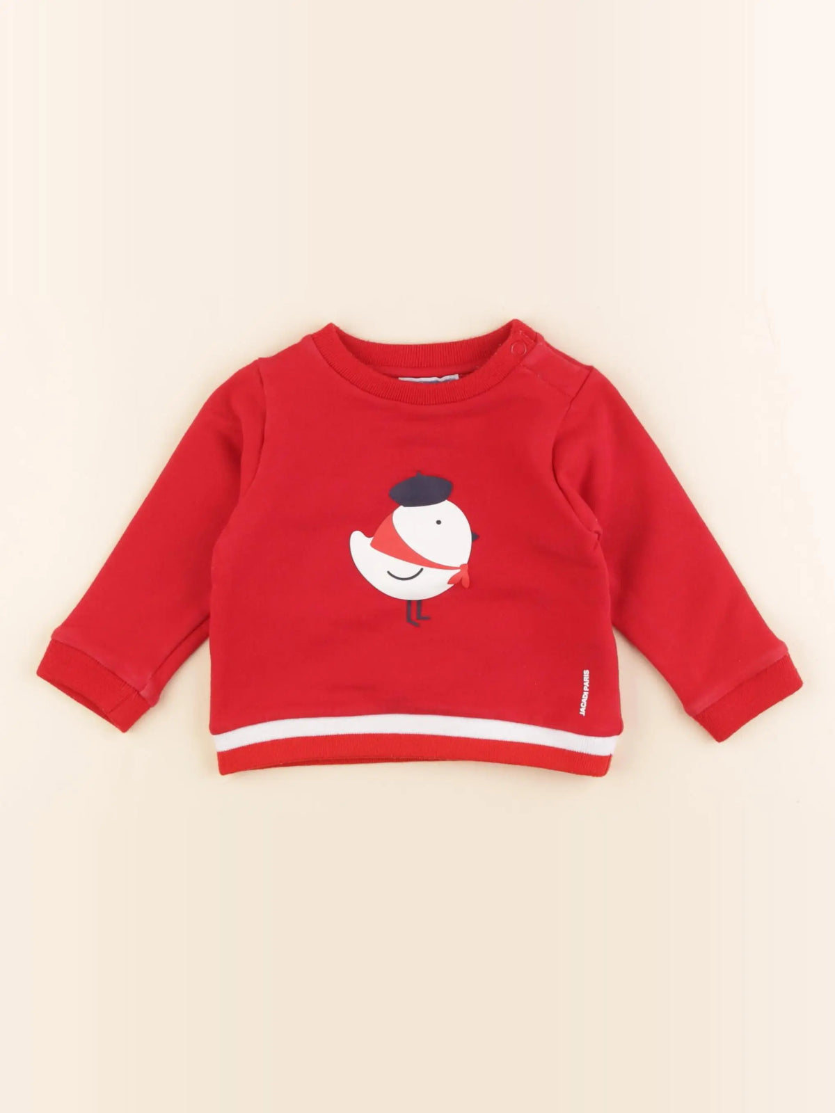 Jacadi - sweat rouge - 12 mois