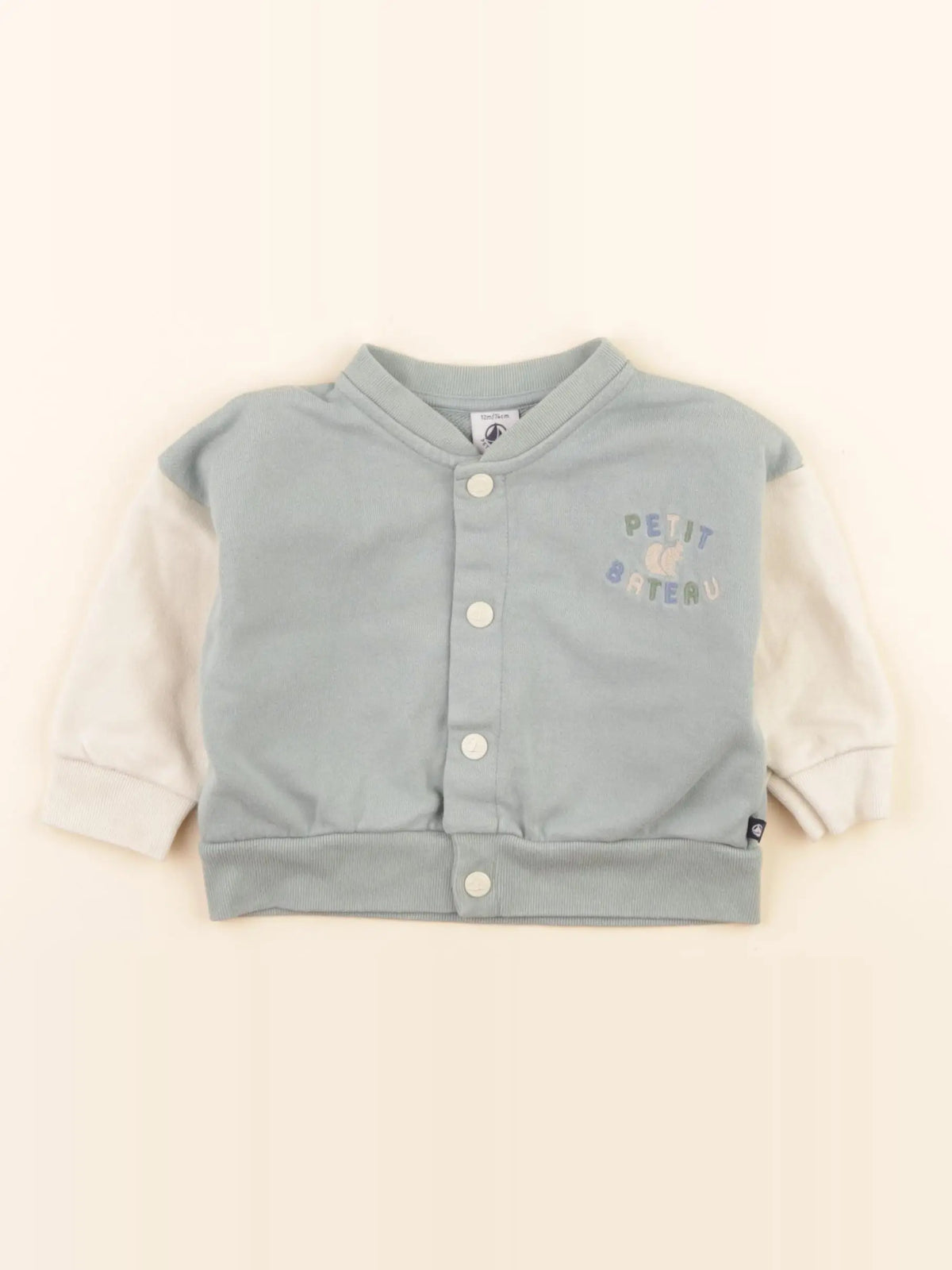 Sweat vert, beige