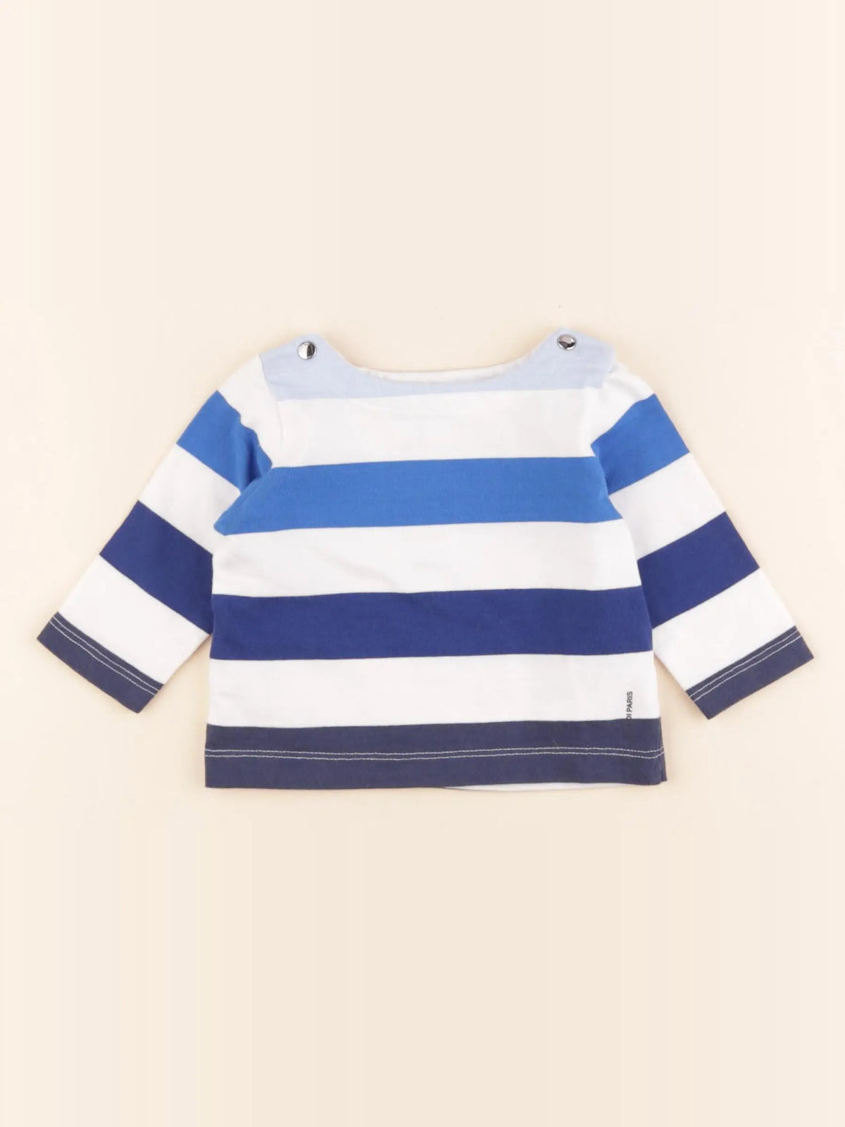 Jacadi - tee-shirt blanc, bleu - 6 mois