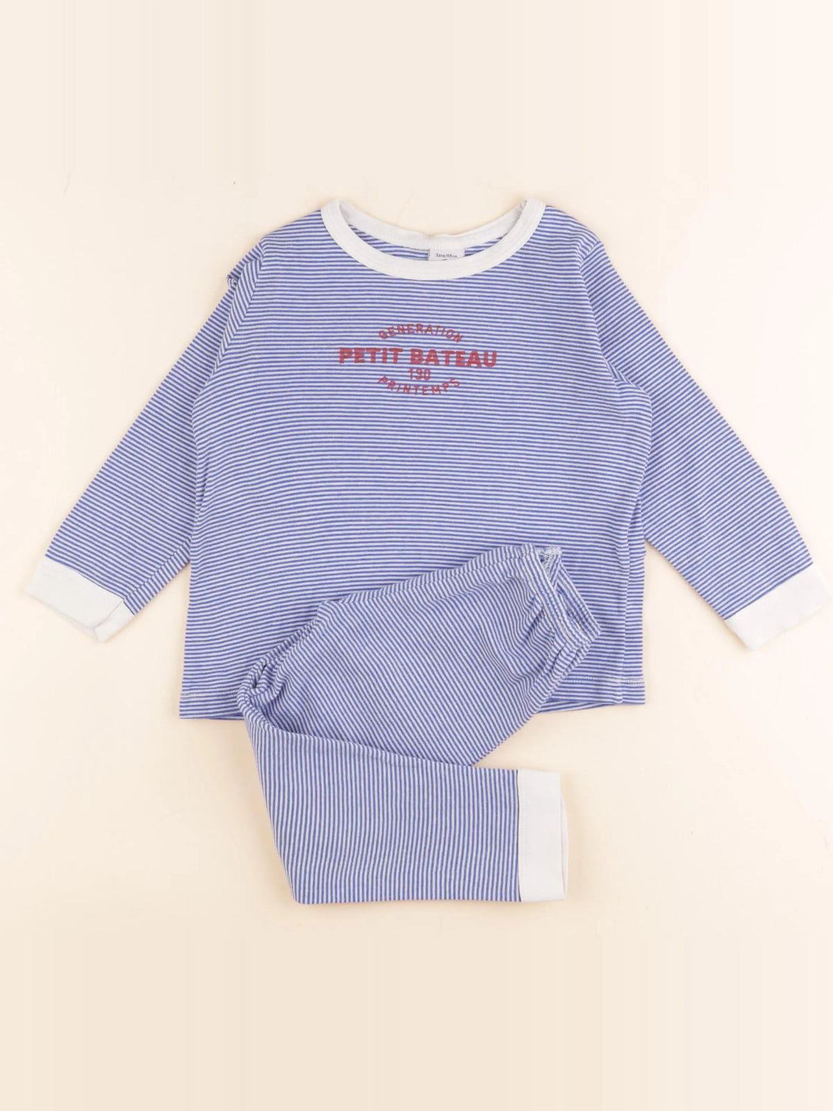 Petit Bateau - pyjama coton bleu - 3 ans