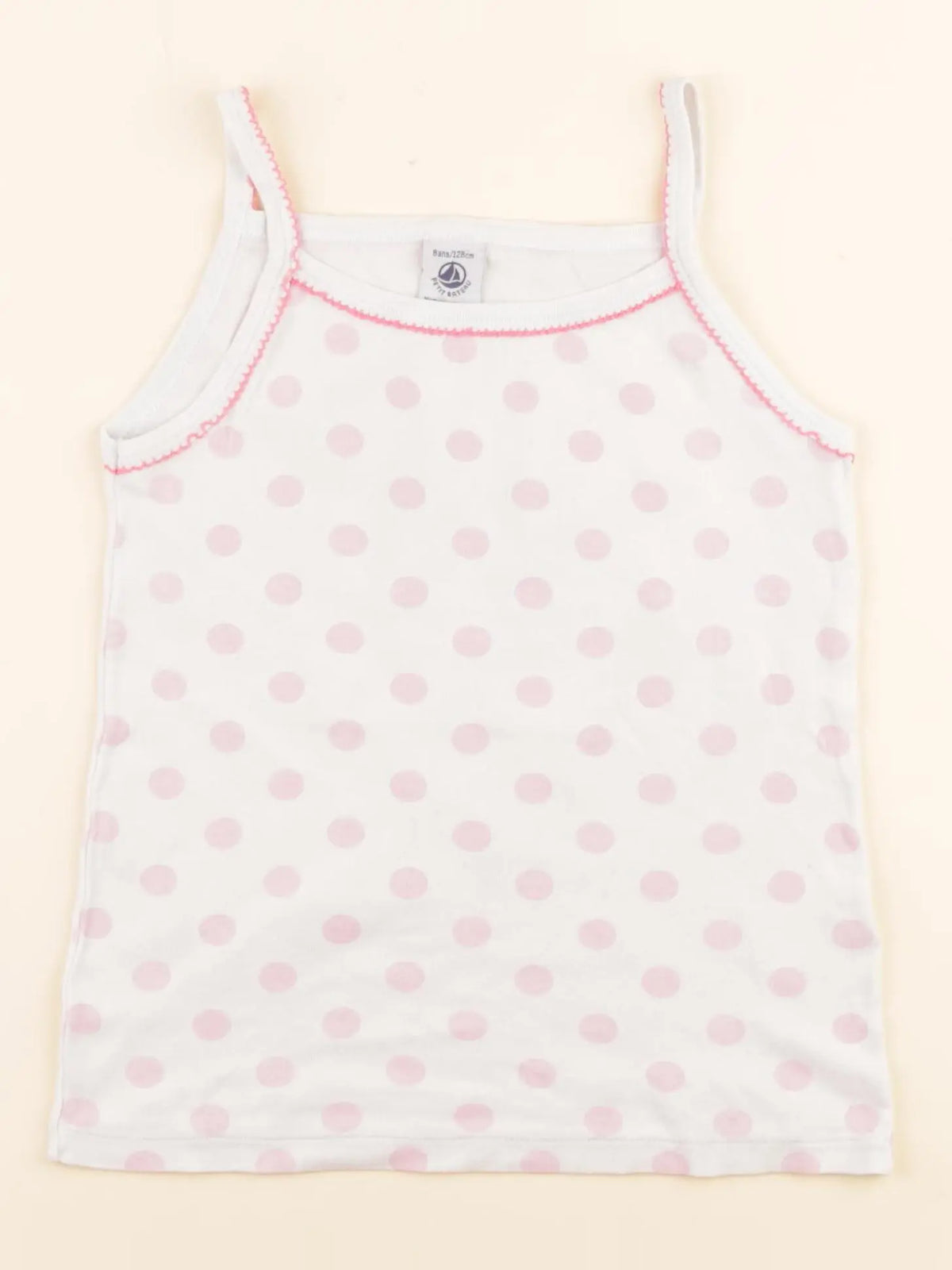 Maillot de corps blanc, rose