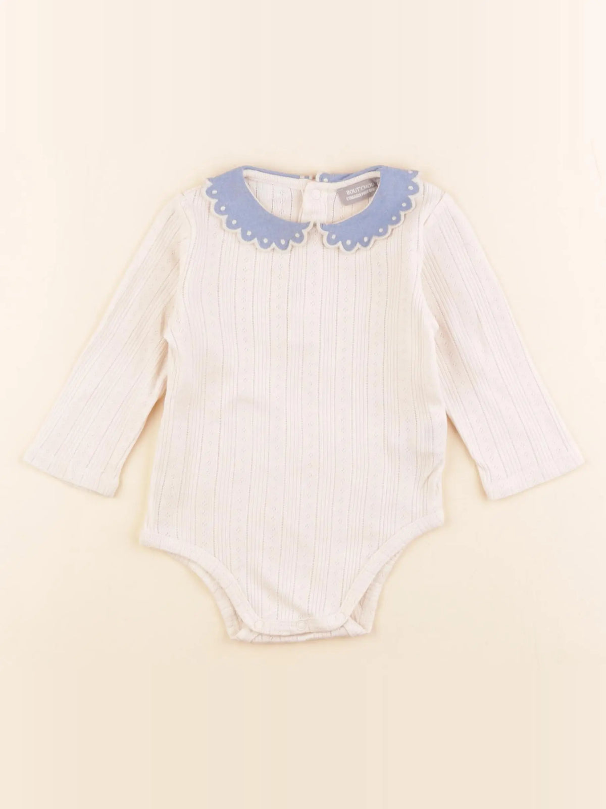 Boutchou - body à col beige - 9 mois