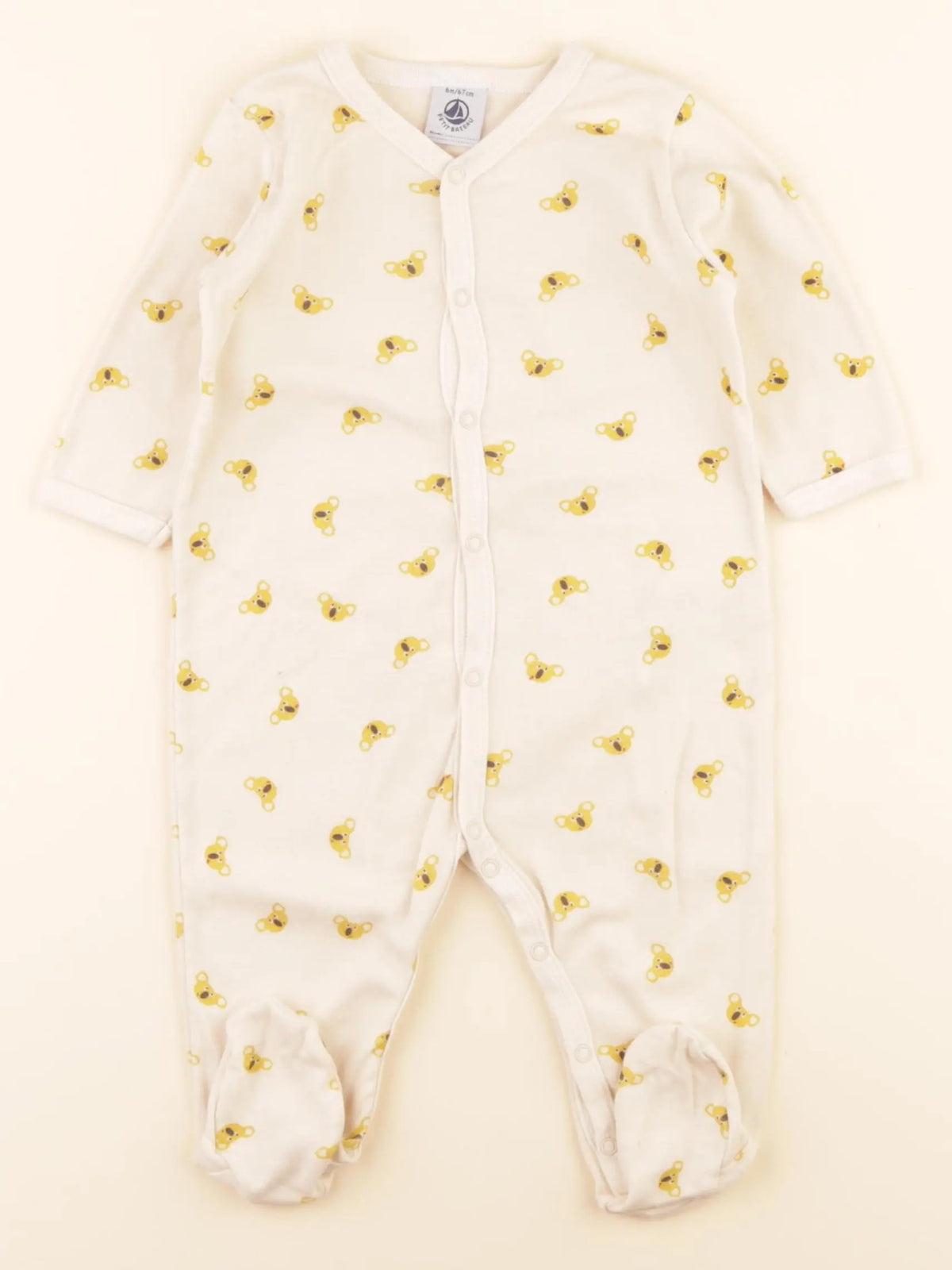 Pyjama coton beige