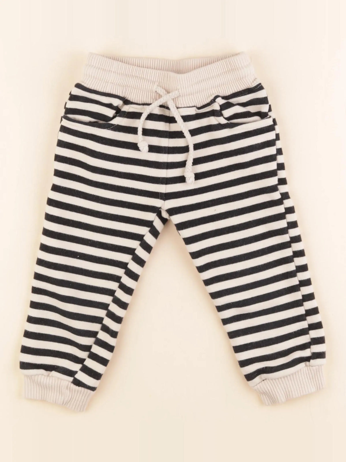 Gamin gamine - jogging beige, noir - 3 ans