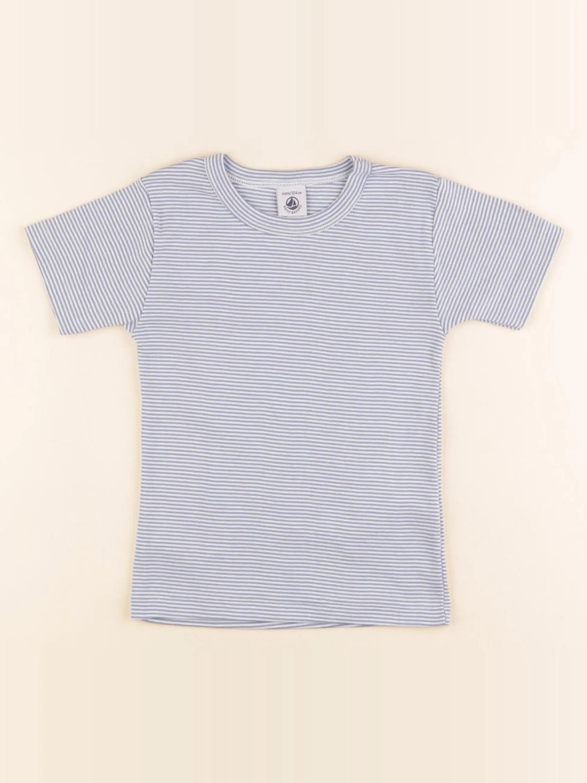 Petit Bateau - maillot de corps bleu, blanc - 4 ans