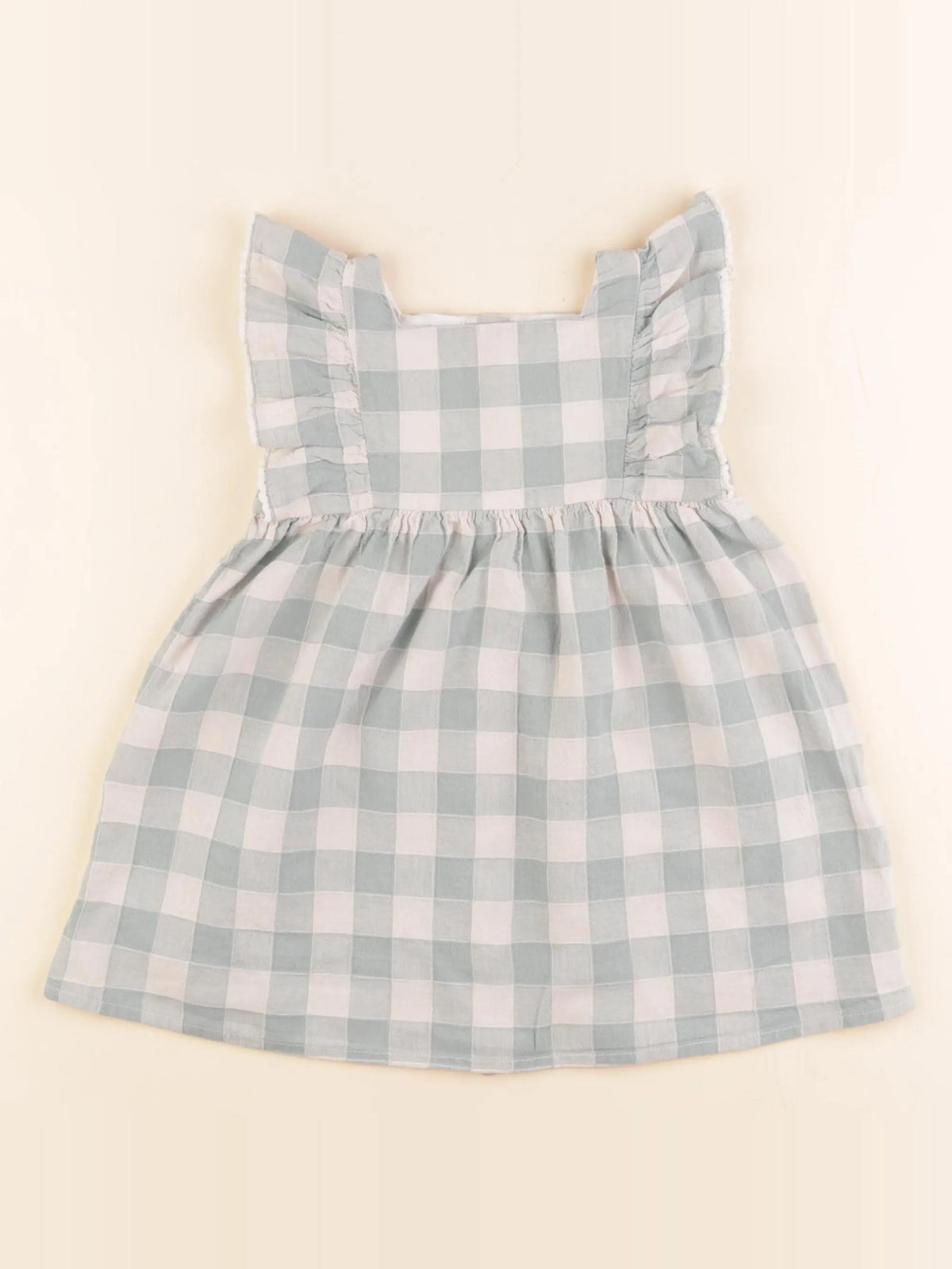 Cyrillus - robe beige, bleu - 18 mois