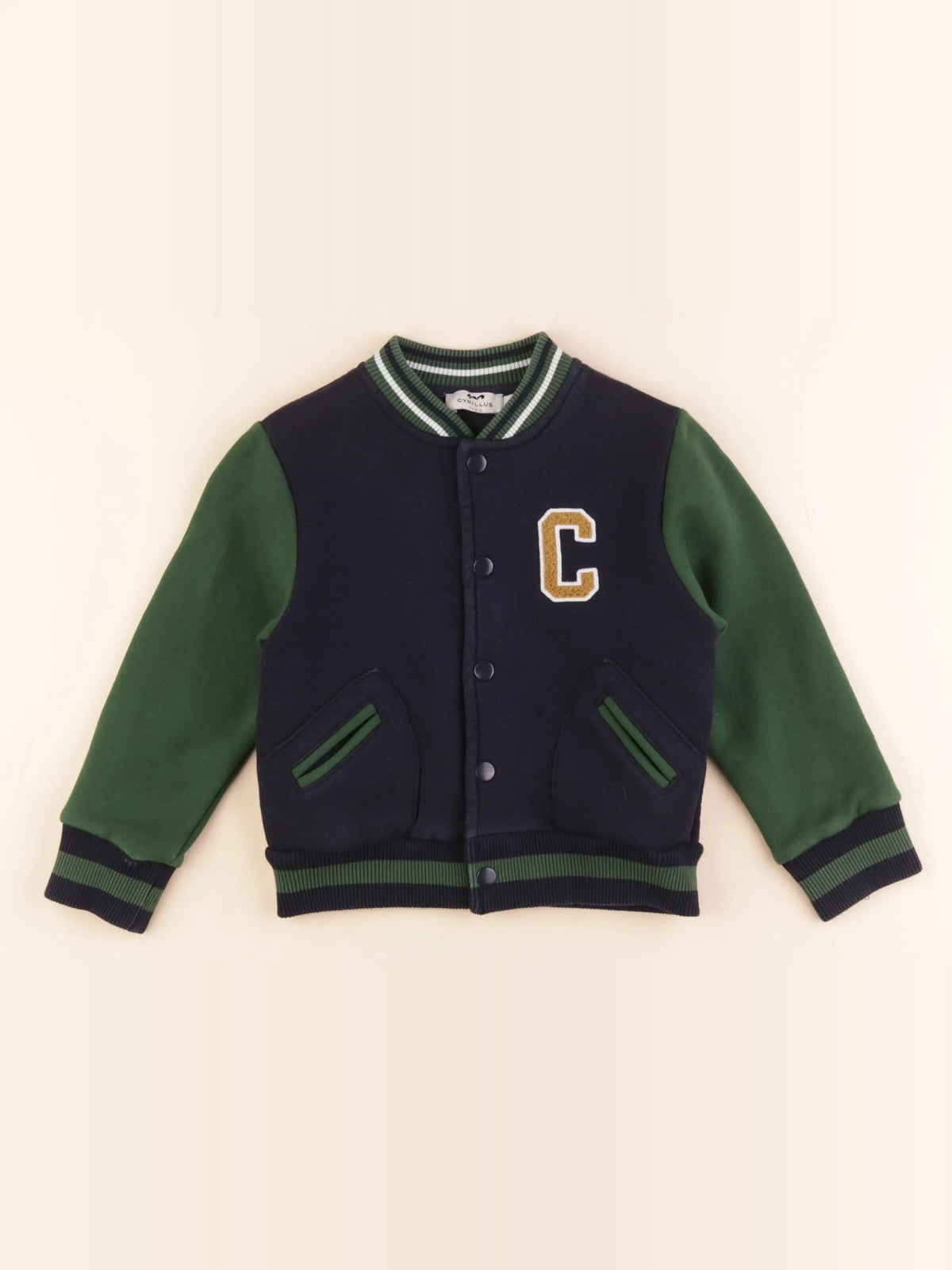 Cyrillus - veste imprimé au dos bleu, vert - 4 ans