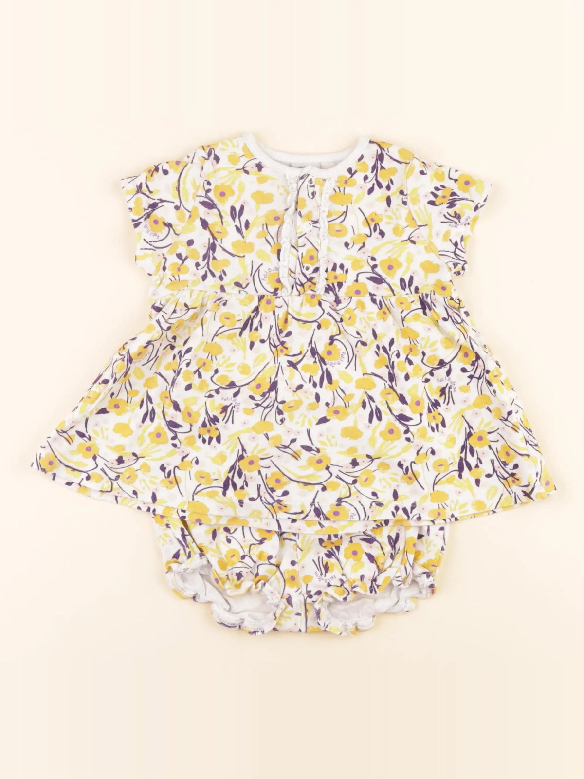 Robe jaune, violet