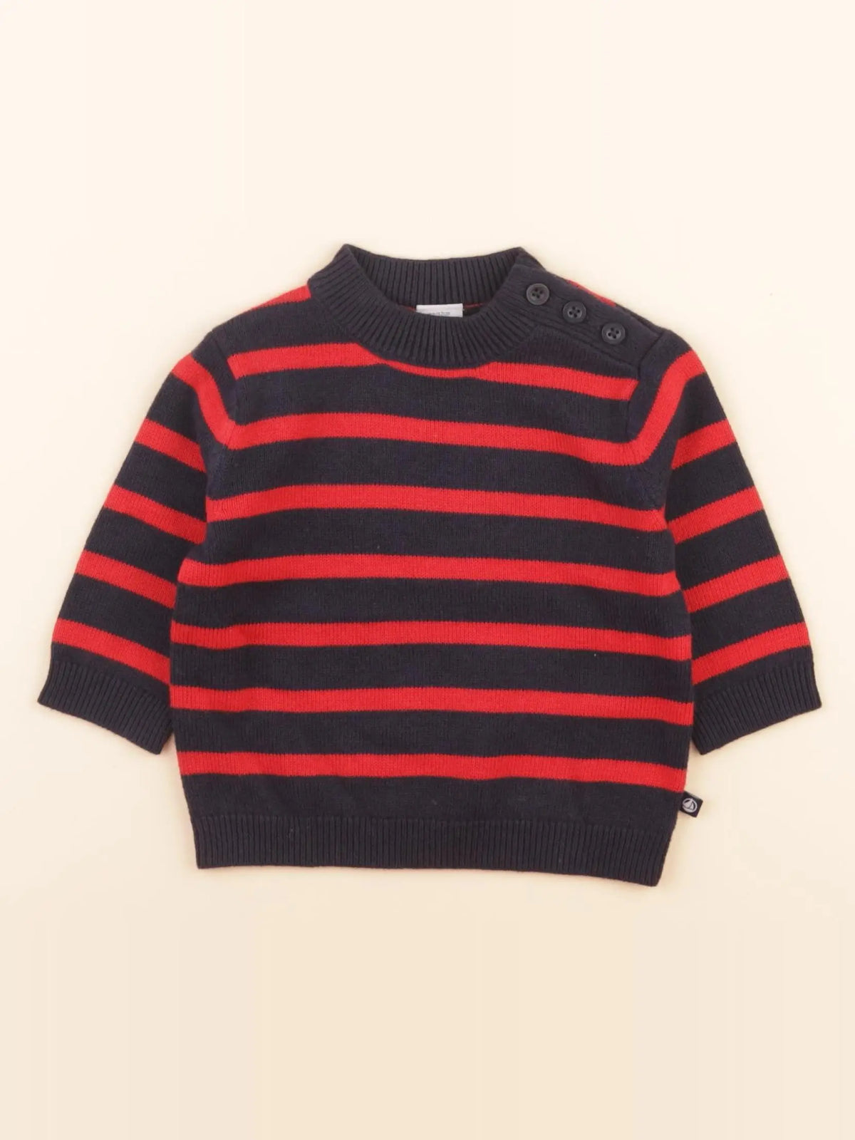 Pull bleu, rouge