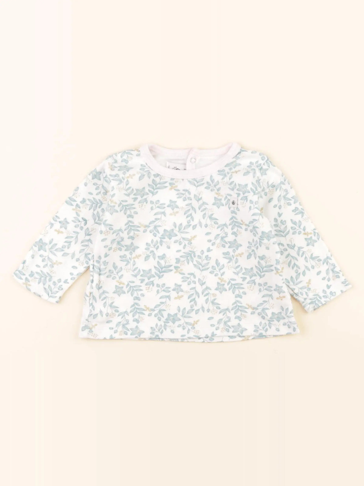Tee-shirt blanc, bleu