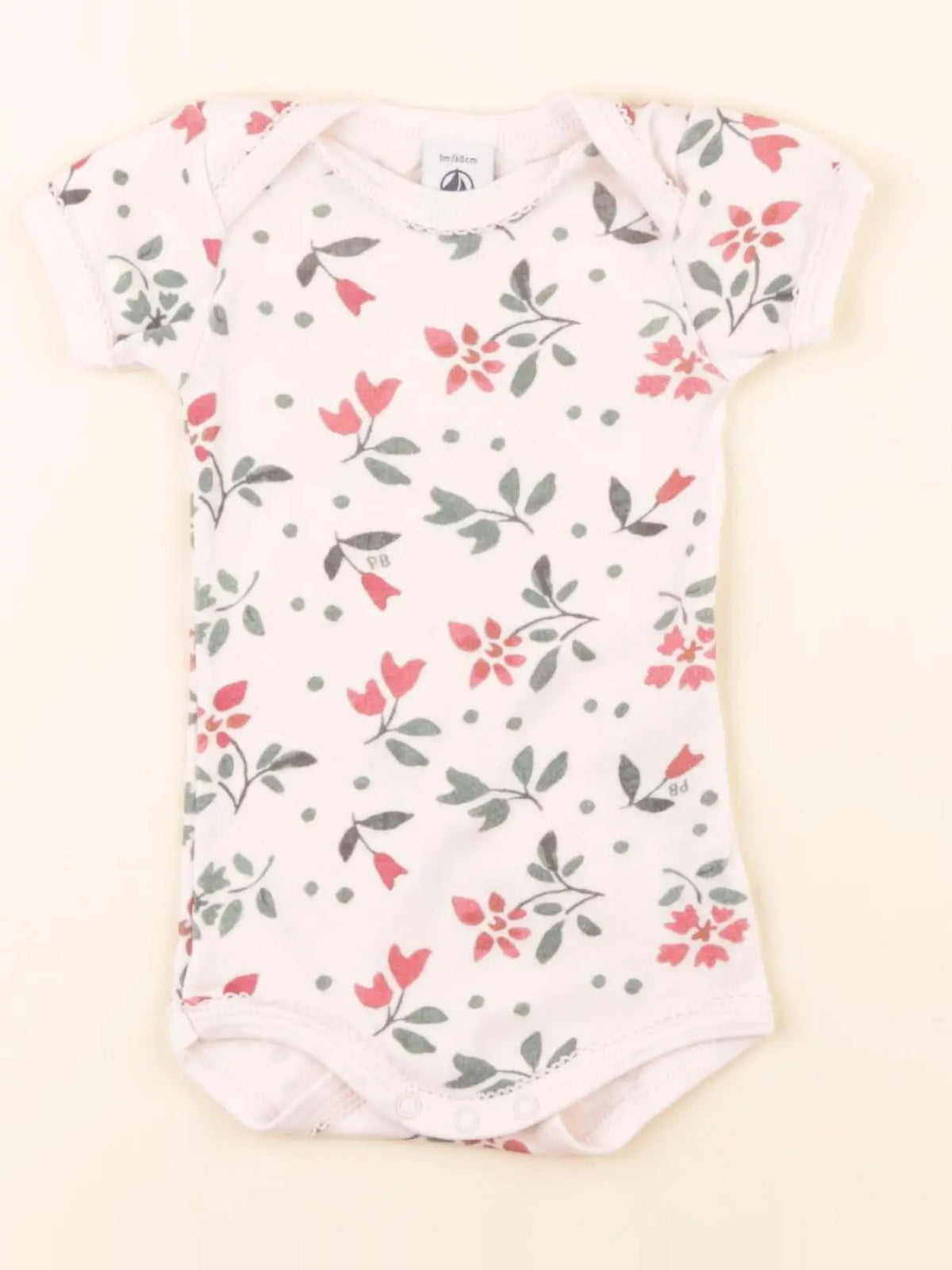 Petit Bateau - body rose - 3 mois