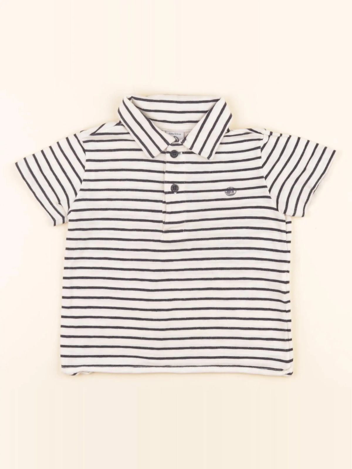 Polo blanc, bleu