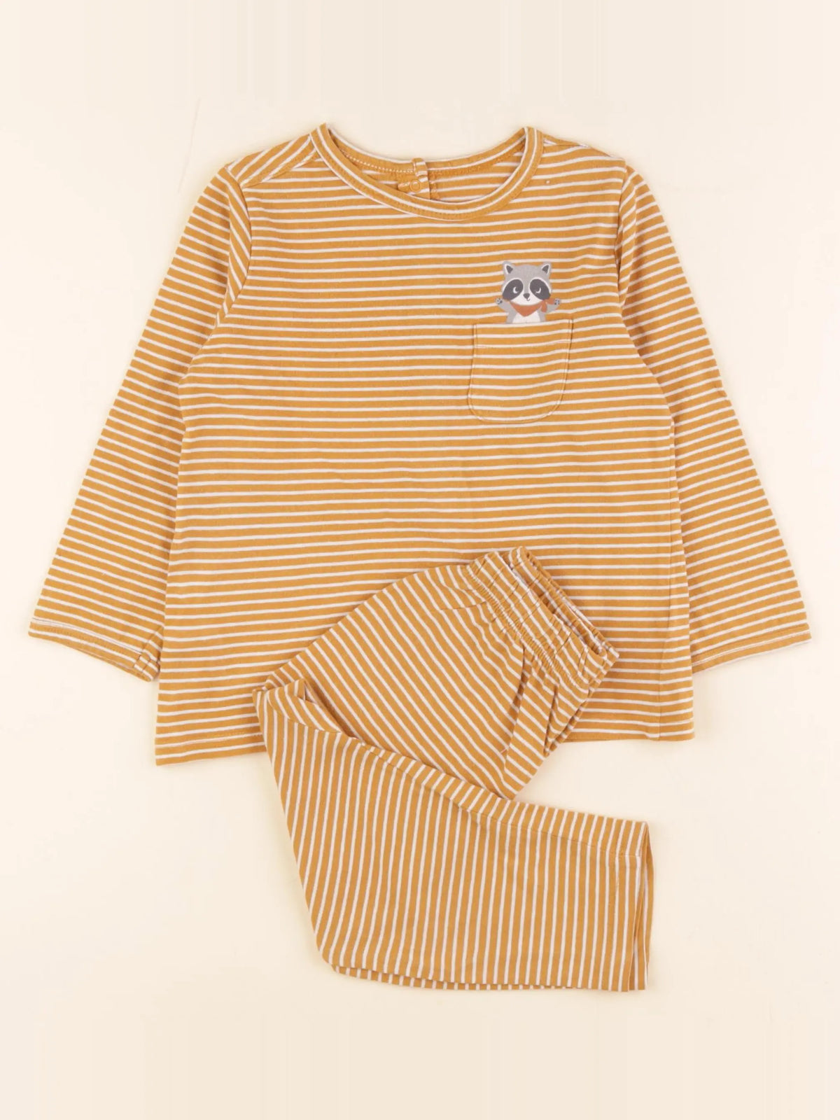 Vertbaudet - pyjama coton jaune - 2 ans