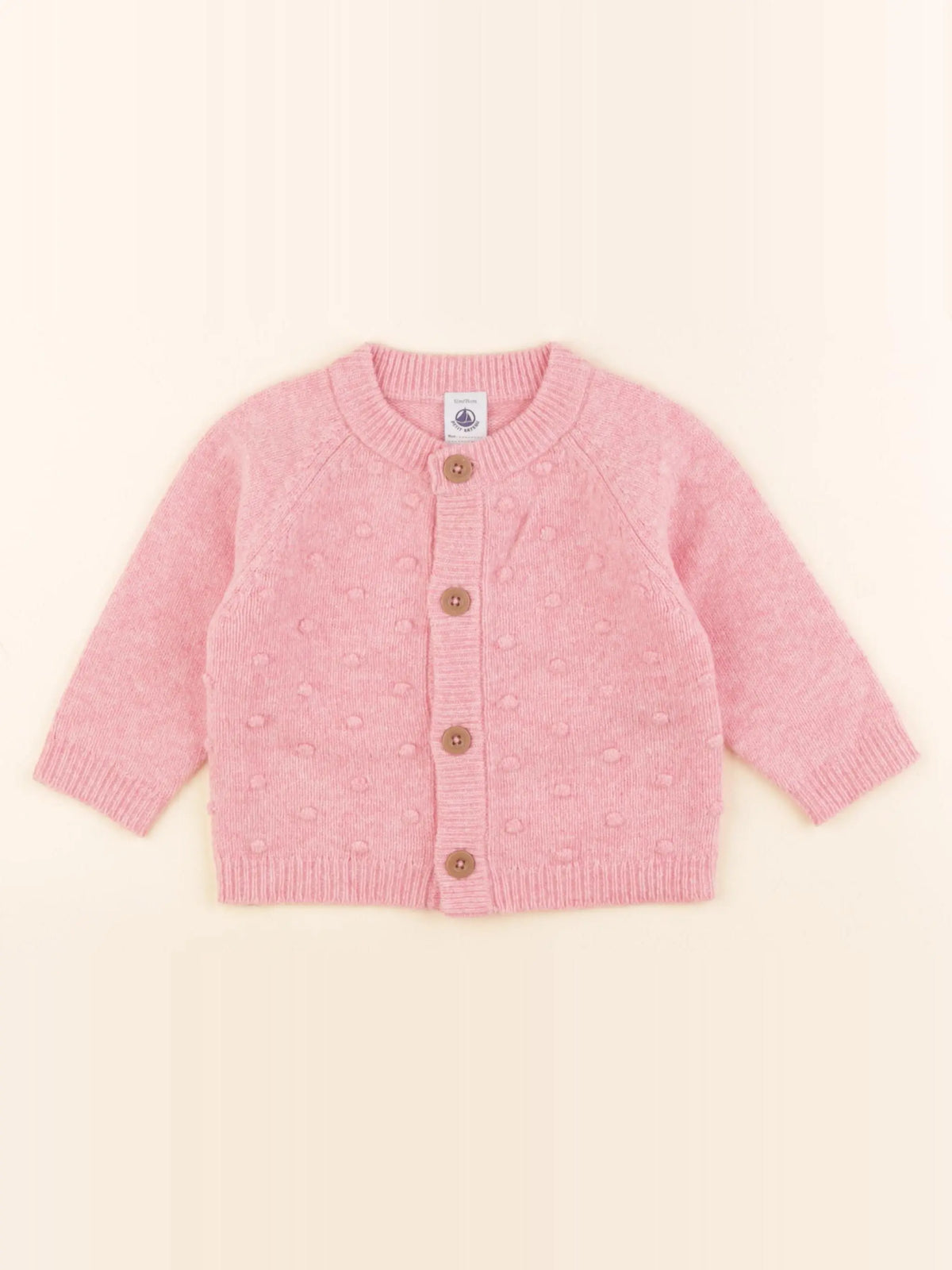 Petit Bateau - gilet rose - 12 mois