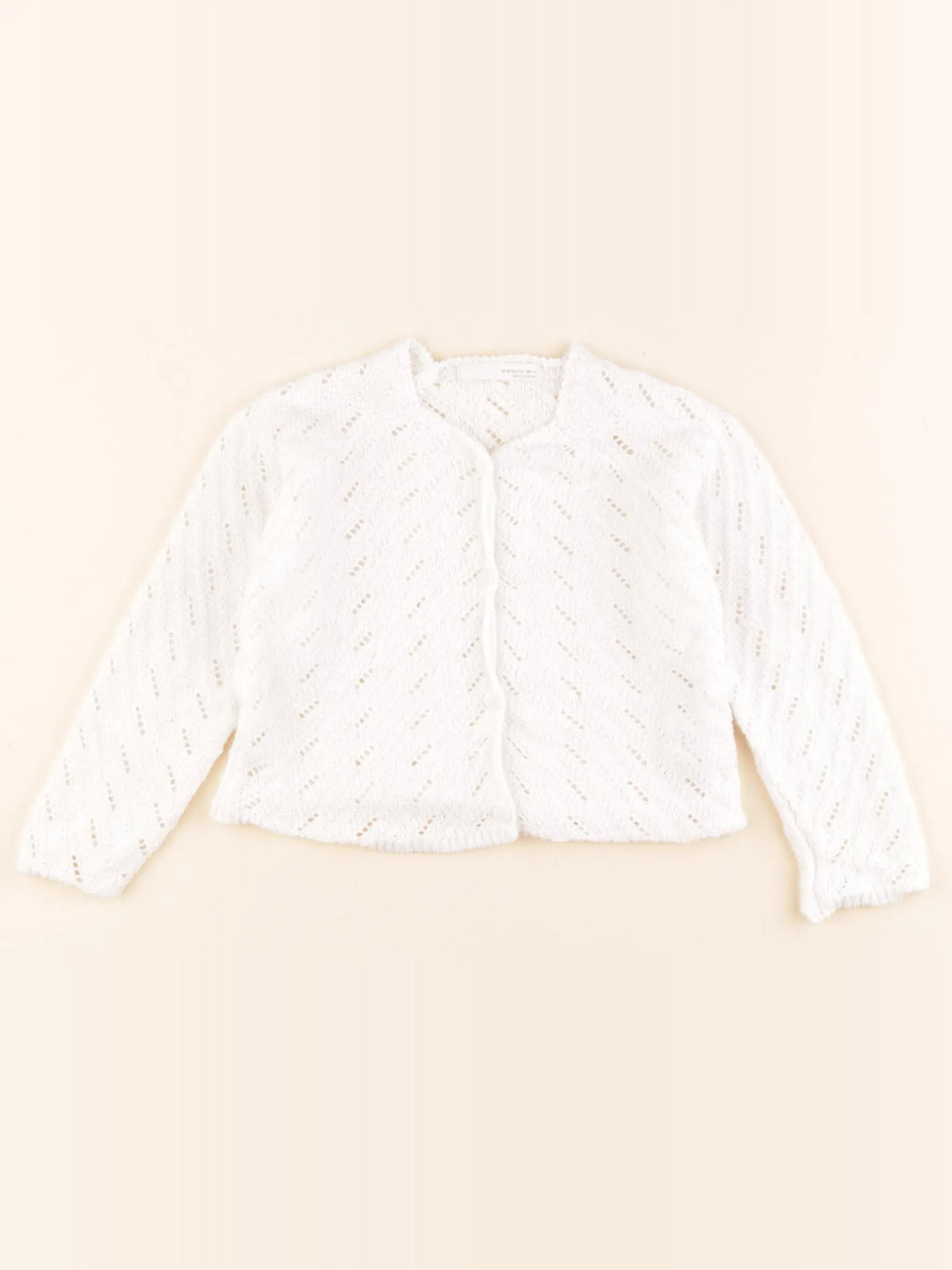 Zara - gilet blanc - 12/18 mois