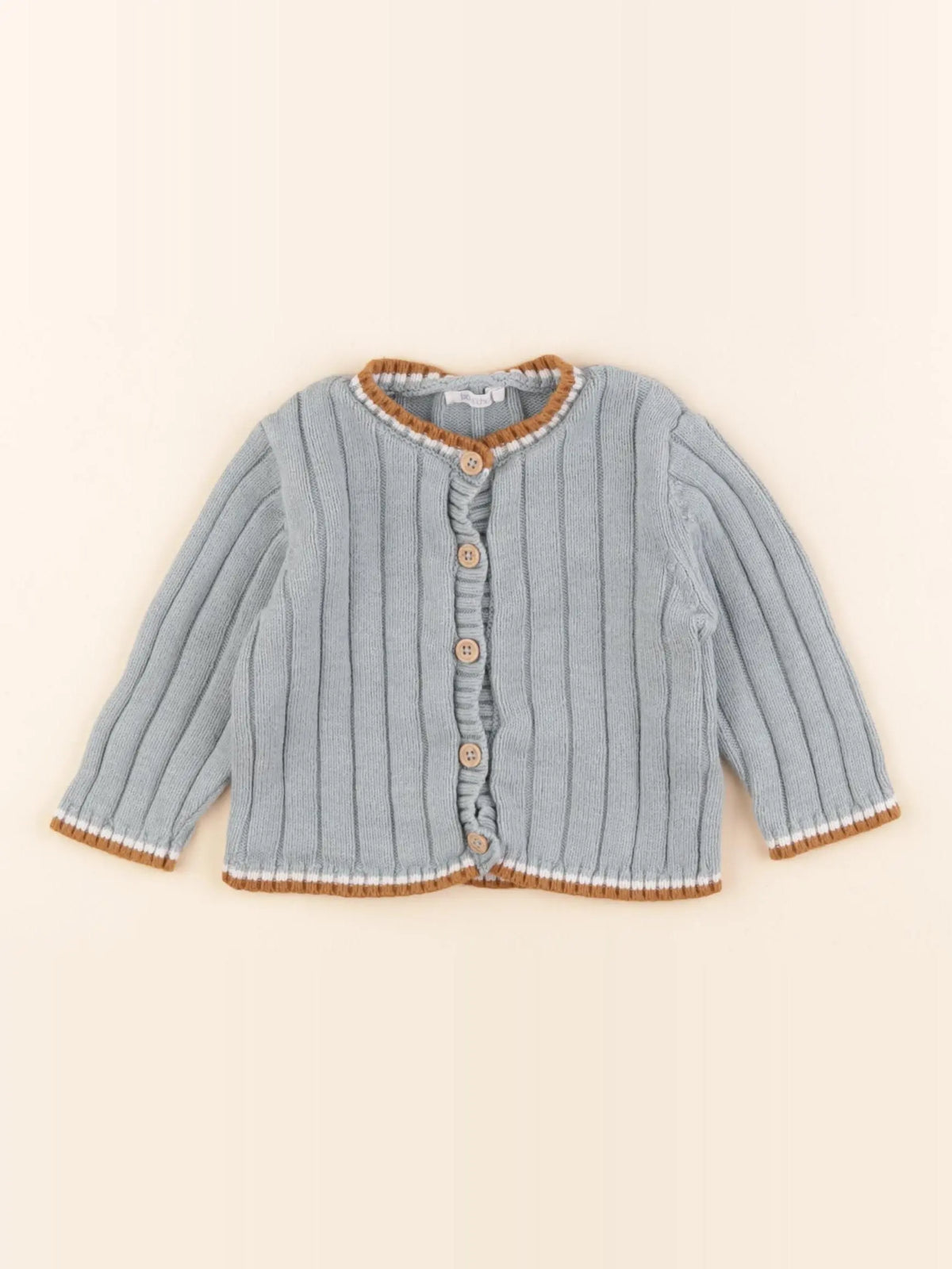 Boutchou - gilet vert - 6 mois