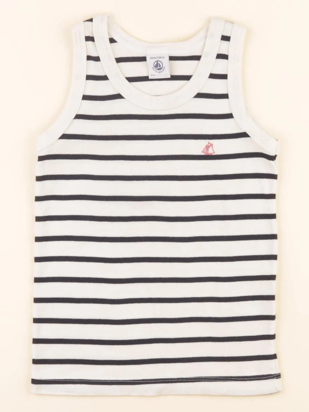Maillot de corps beige, bleu