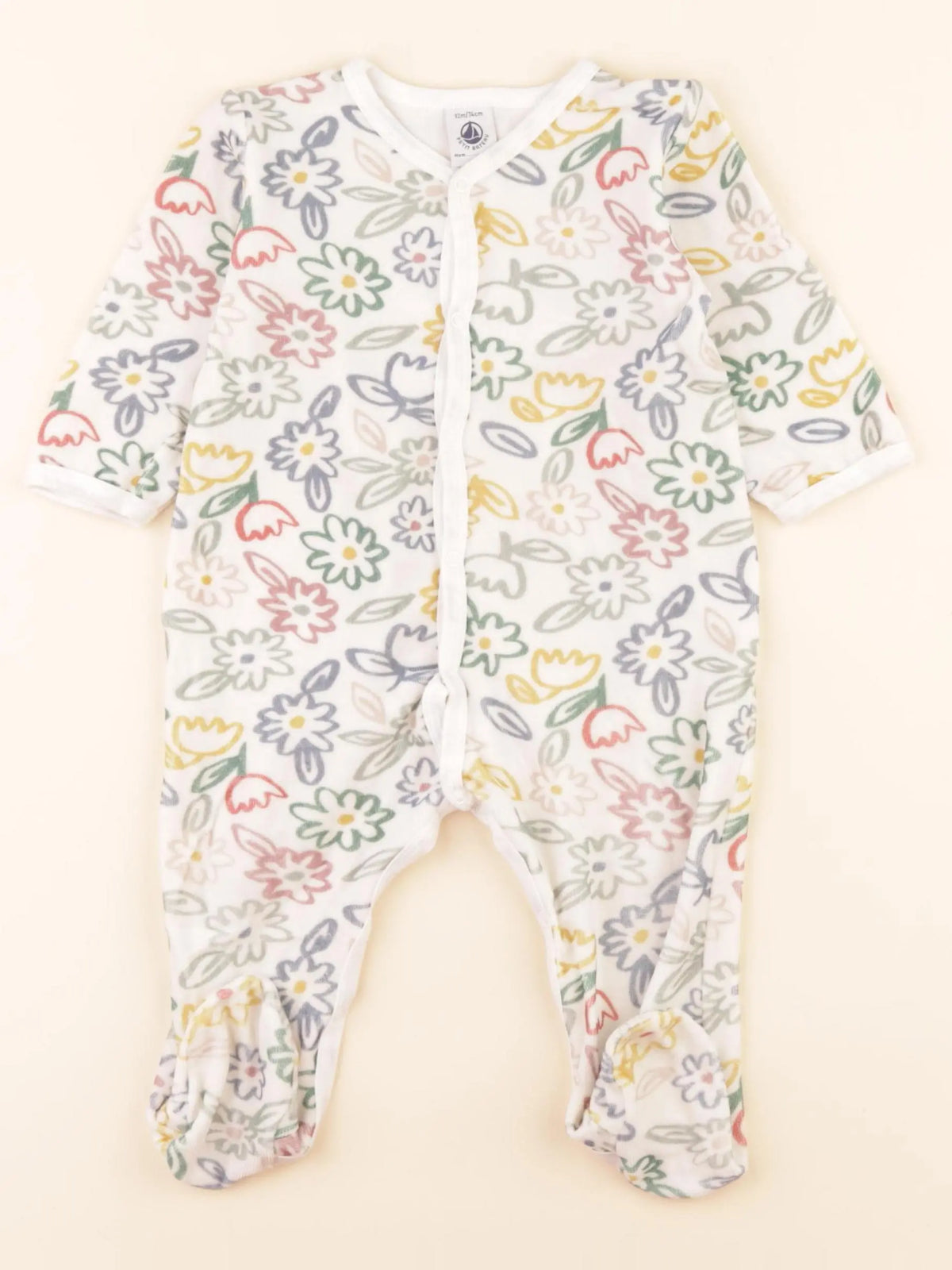 Pyjama velours multicolore