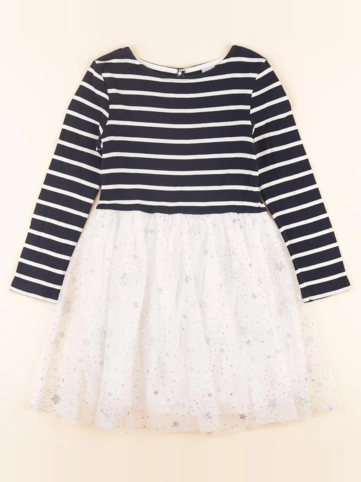 Robe bleu, blanc, argent