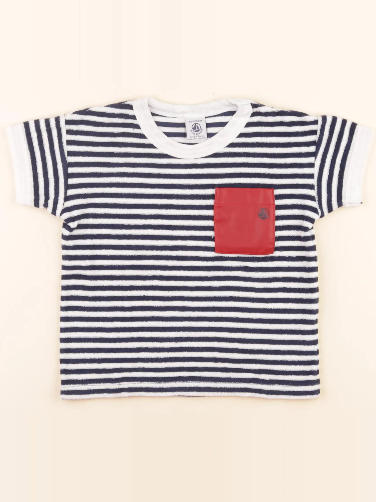Tee-shirt blanc, bleu, rouge