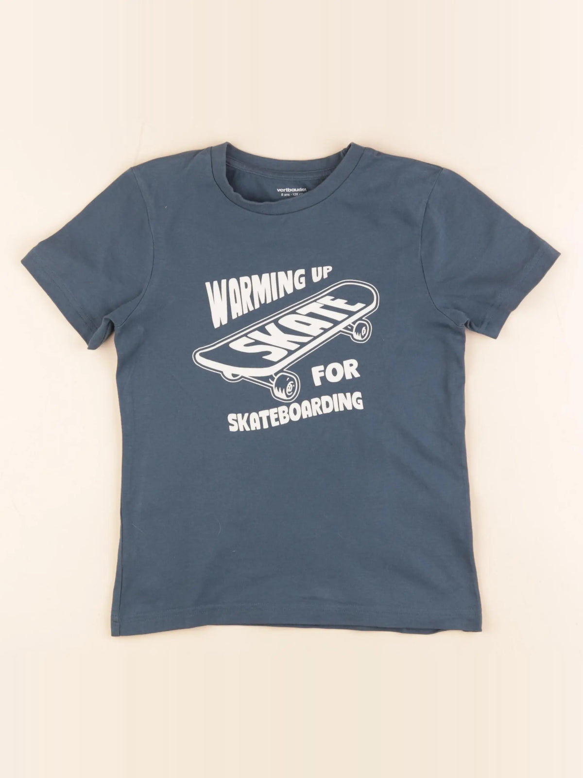 Vertbaudet - tee-shirt bleu - 8 ans