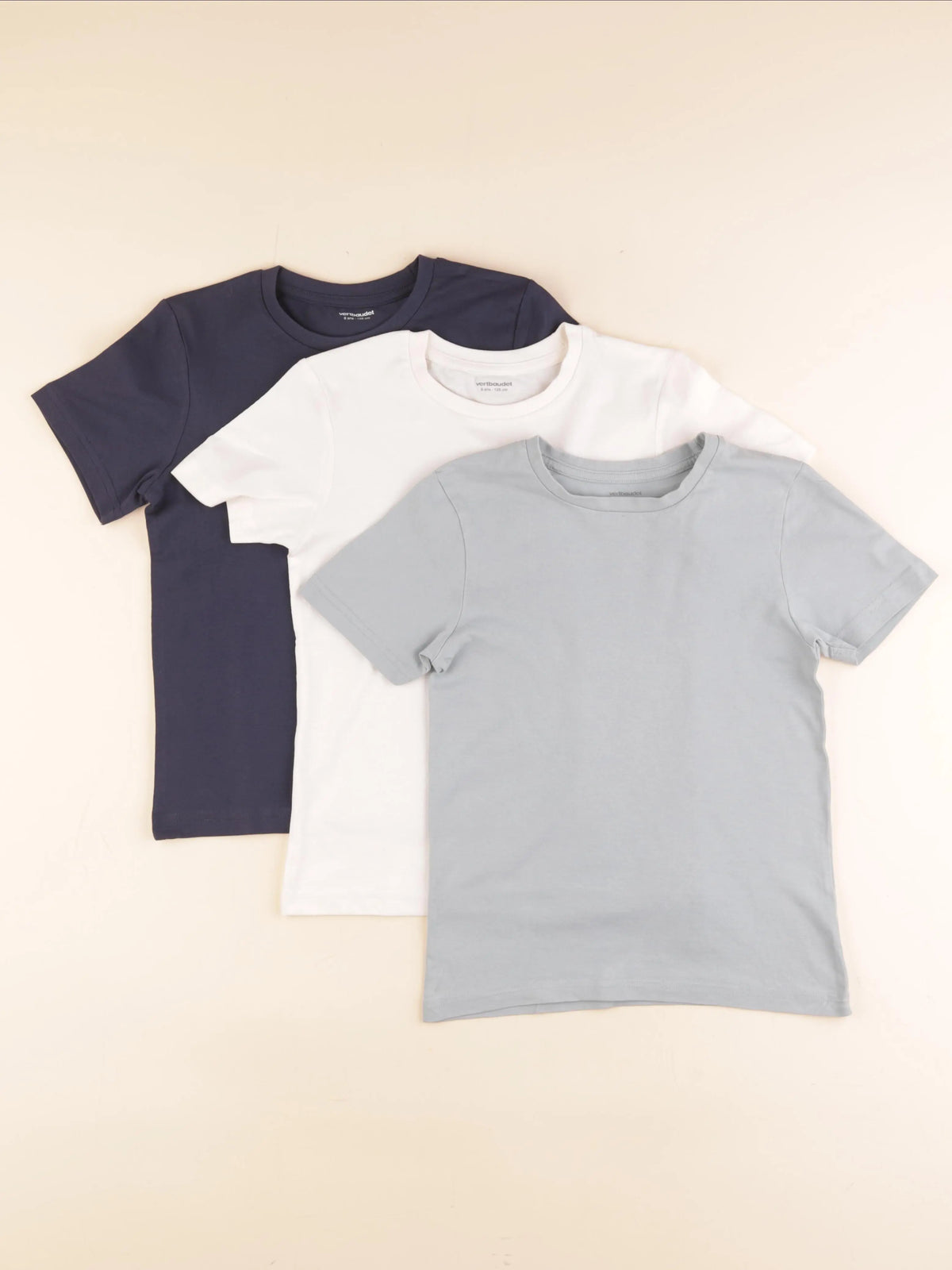 Vertbaudet - lot de 3 tee-shirts bleu - 8 ans
