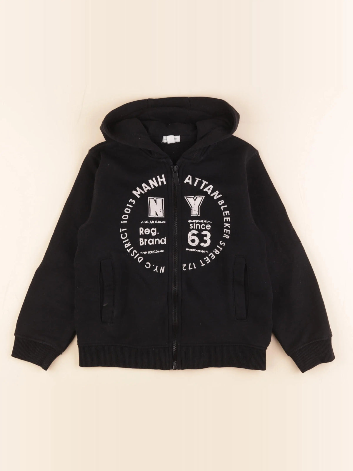 Vertbaudet - sweat noir - 8 ans