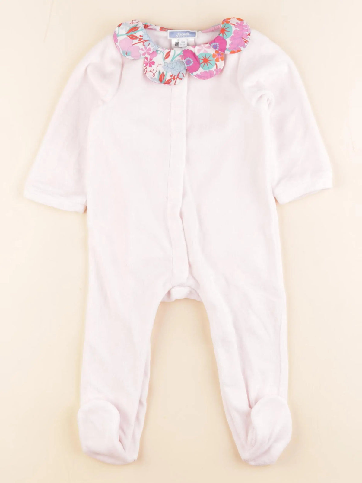 Jacadi - pyjama velours rose - 12 mois