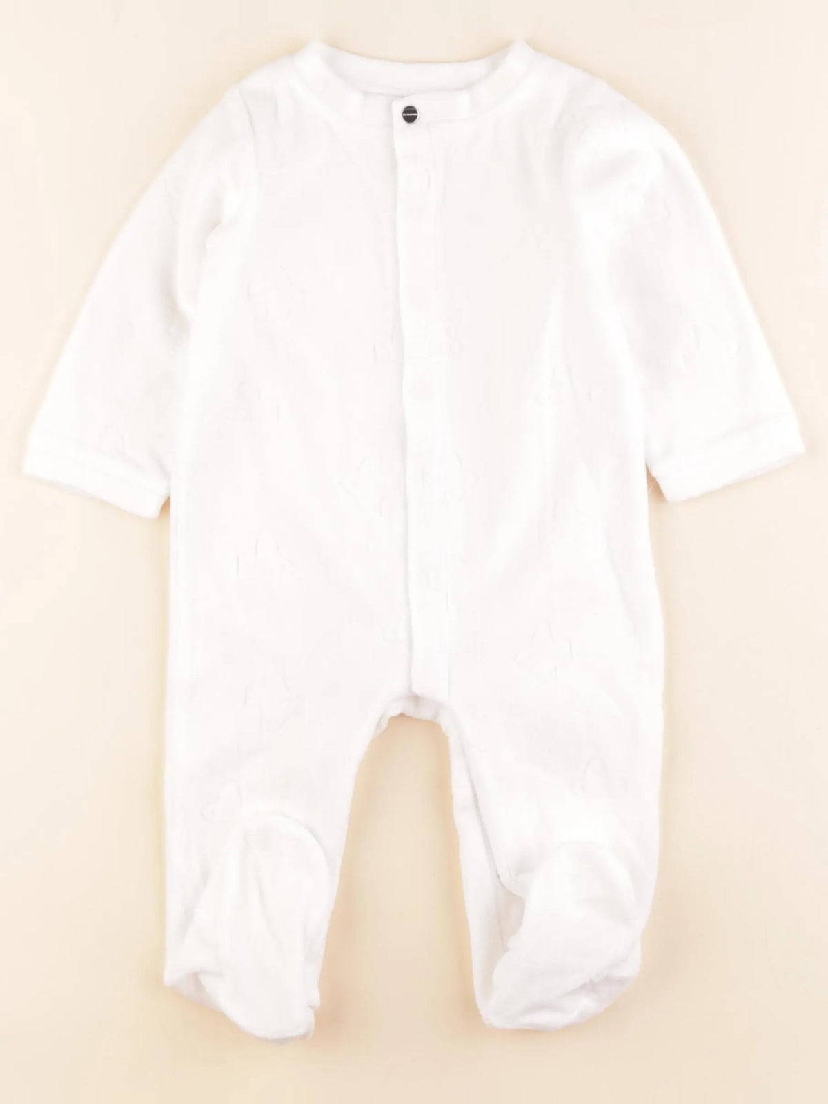 Jacadi - pyjama velours blanc - 12 mois